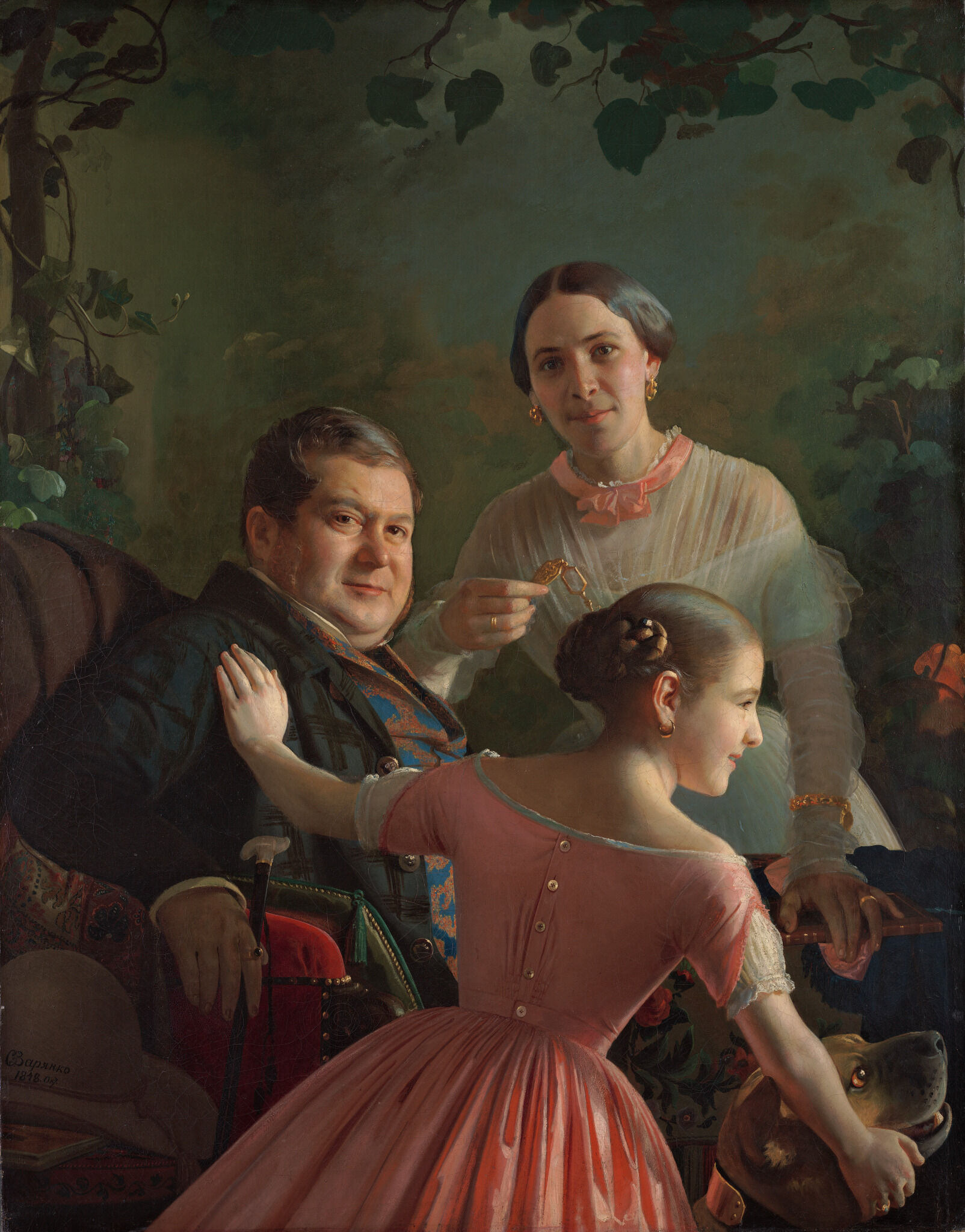 Портрет семьи Турчаниновых, Sergey Zaryanko, 1848