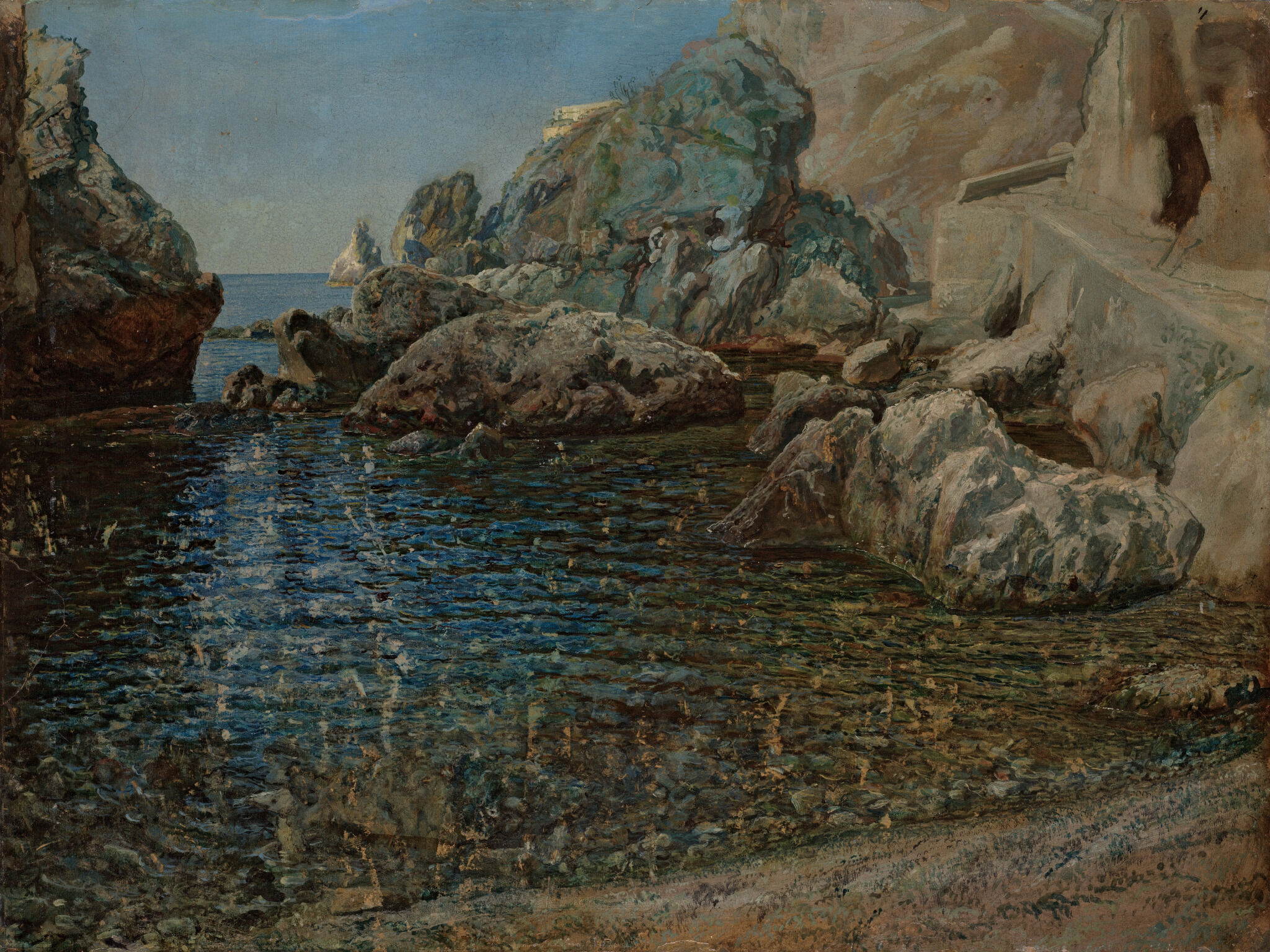 Вода и скалы, Alexander Ivanov, 1846-1847