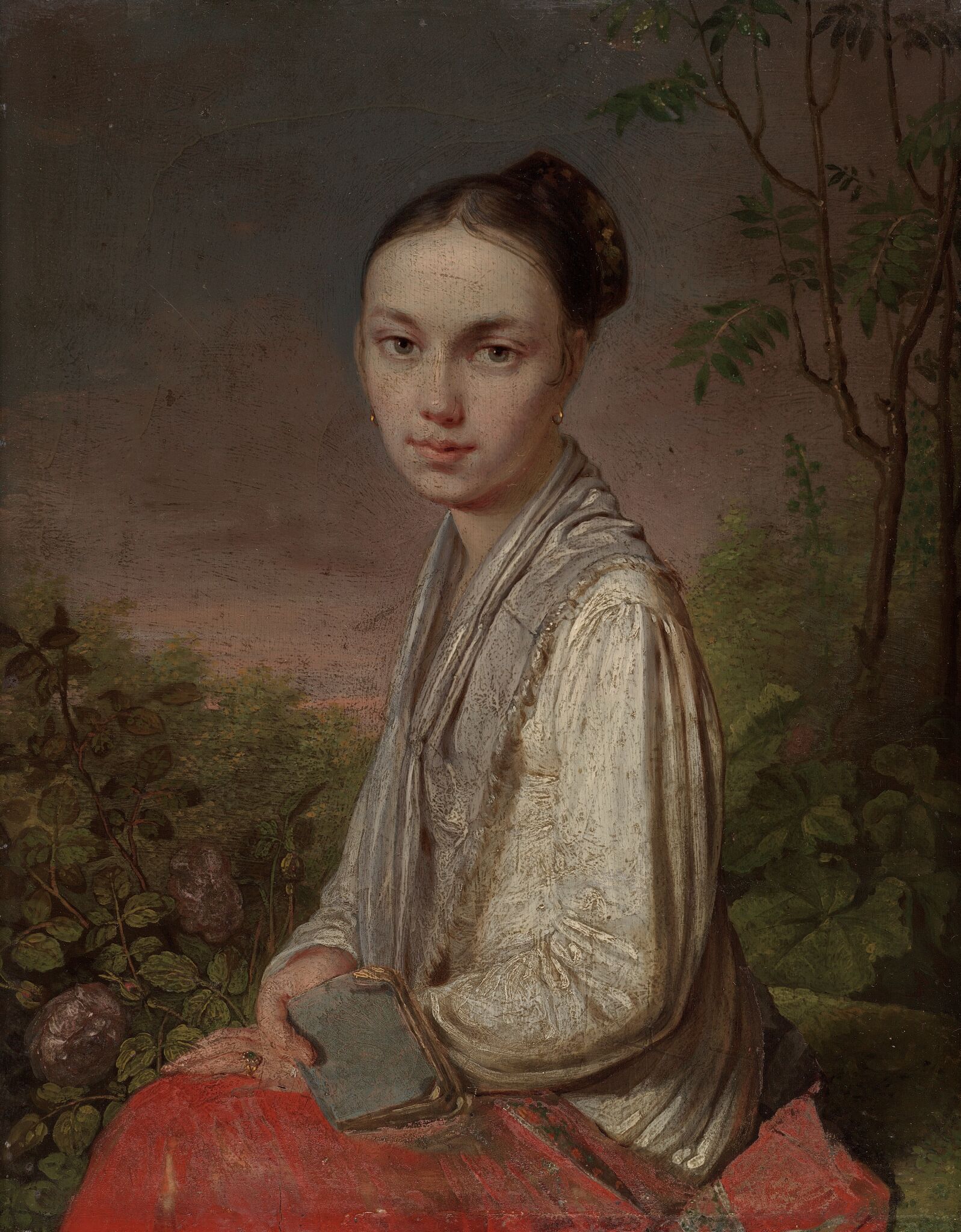 Портрет княжны Веры Степановны Путятиной, Alexey Venetsianov, second half of the 1810s