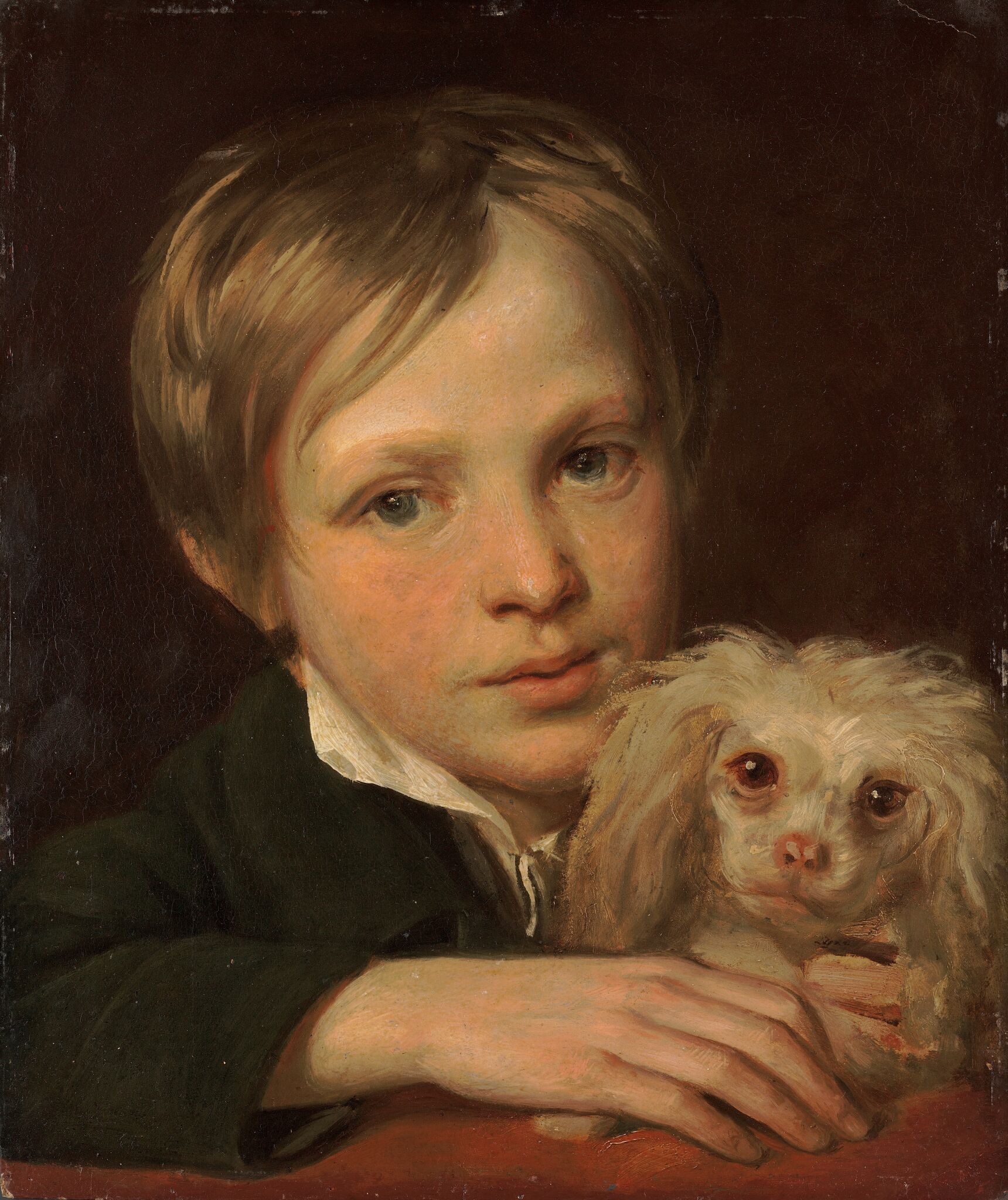 Мальчик с болонкой, Alexander Varnek, 1810s