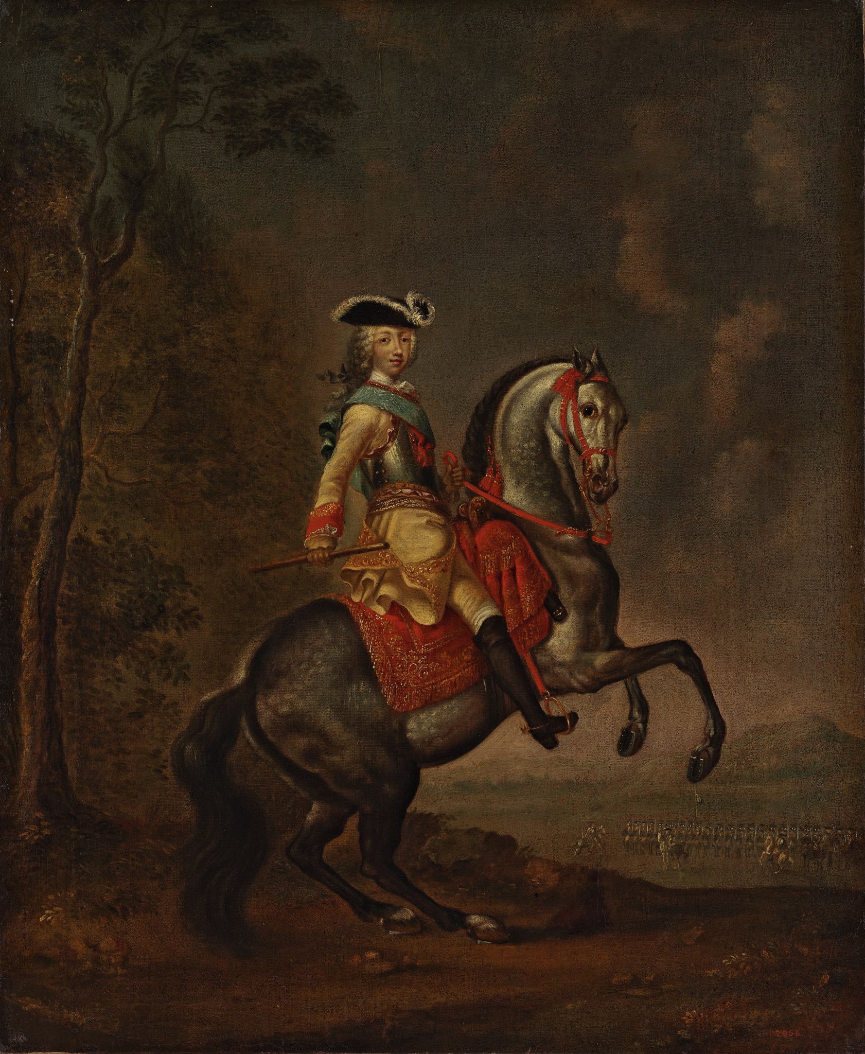 Портрет великого князя Петра Федоровича на коне, Georg Cristoph Grooth, 1740s
