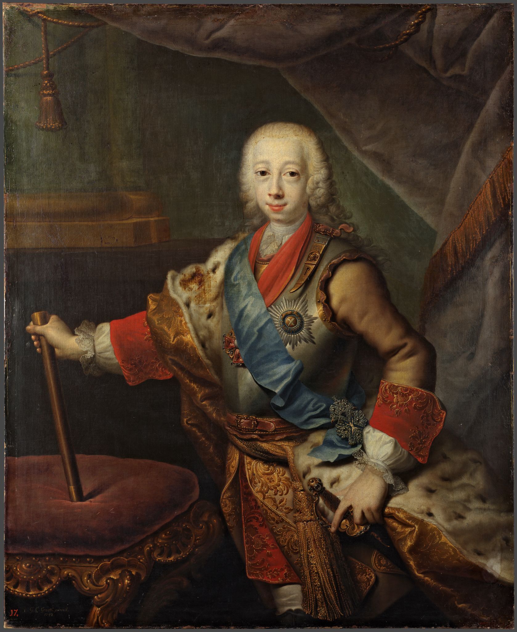 Портрет великого князя Петра Федоровича, Georg Cristoph Grooth, 1743