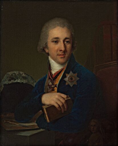 Портрет А.Ф. Лабзина в синем кафтане с орденами Св. Владимира и Св. Анны 2-й степени