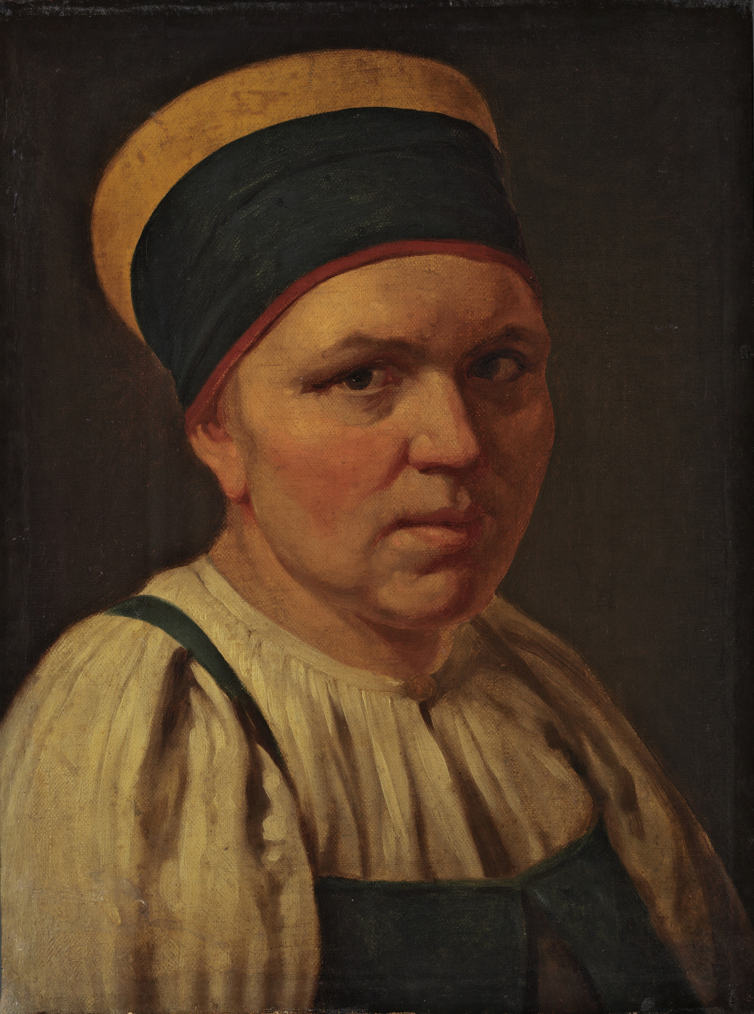 Крестьянка в синем сарафане, Alexey Venetsianov, late 1820s