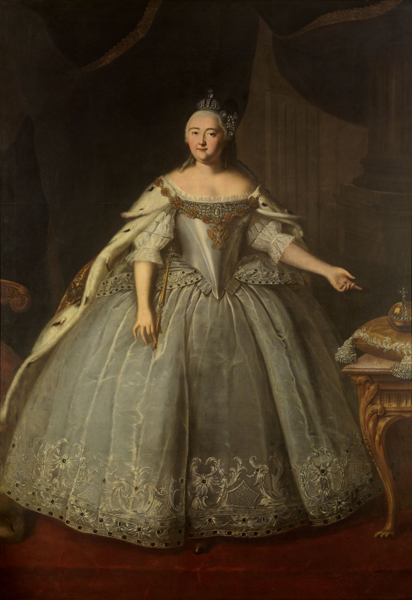 Портрет императрицы Елизаветы Петровны, Ivan Vishnyakov, 1743