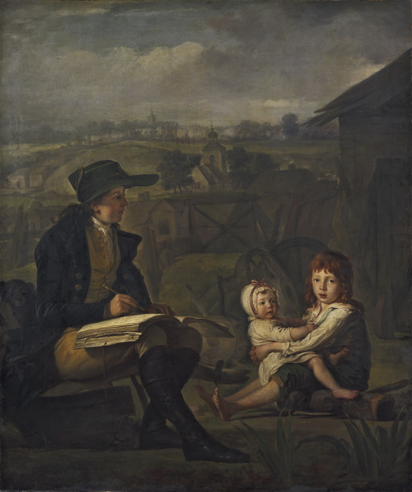 Вертер, рисующий детей, Martin Ferdinand Quadal, 1796