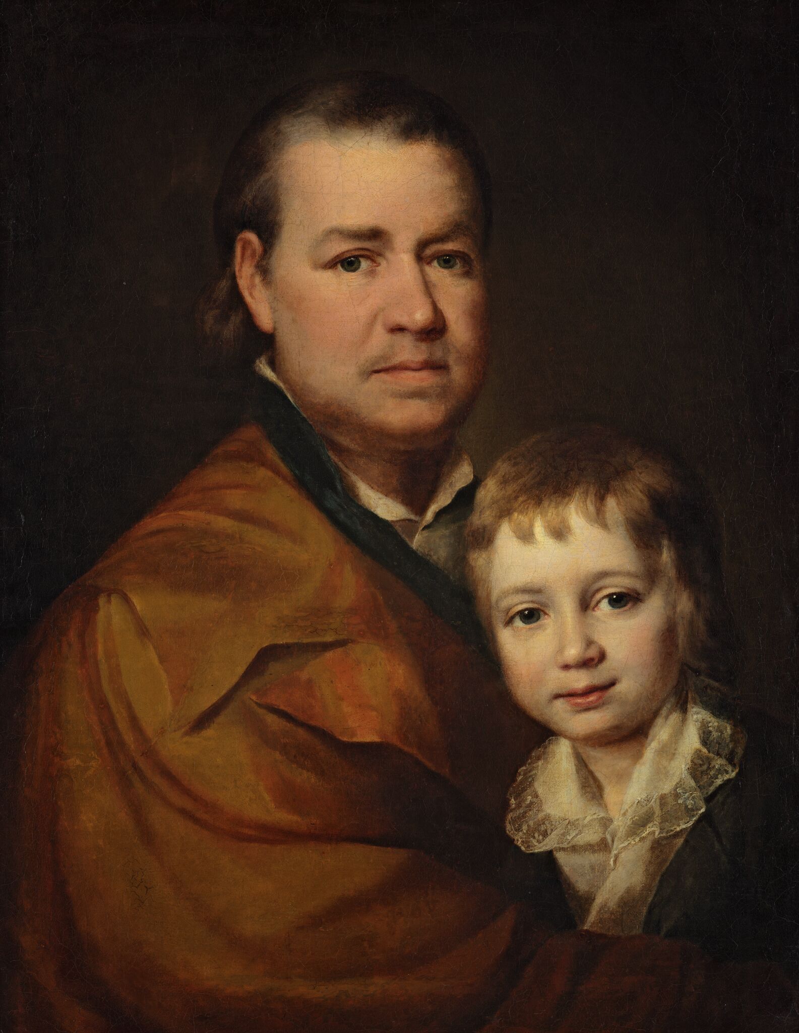 Портрет неизвестного пожилого человека с мальчиком, Dmitry Levitzky, 1790s