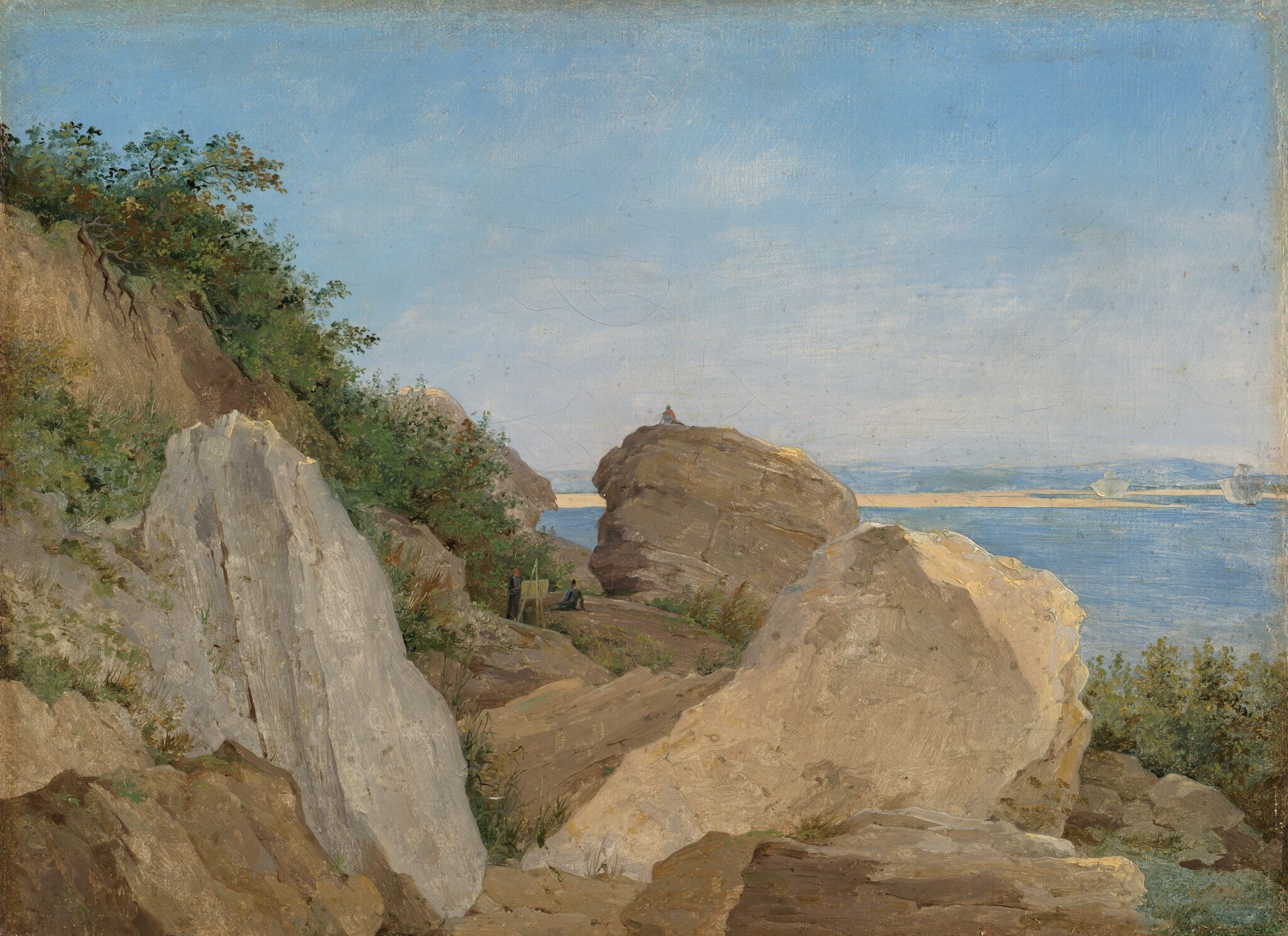 На Волге. Художники за работой, Grigory Chernetsov, 1838