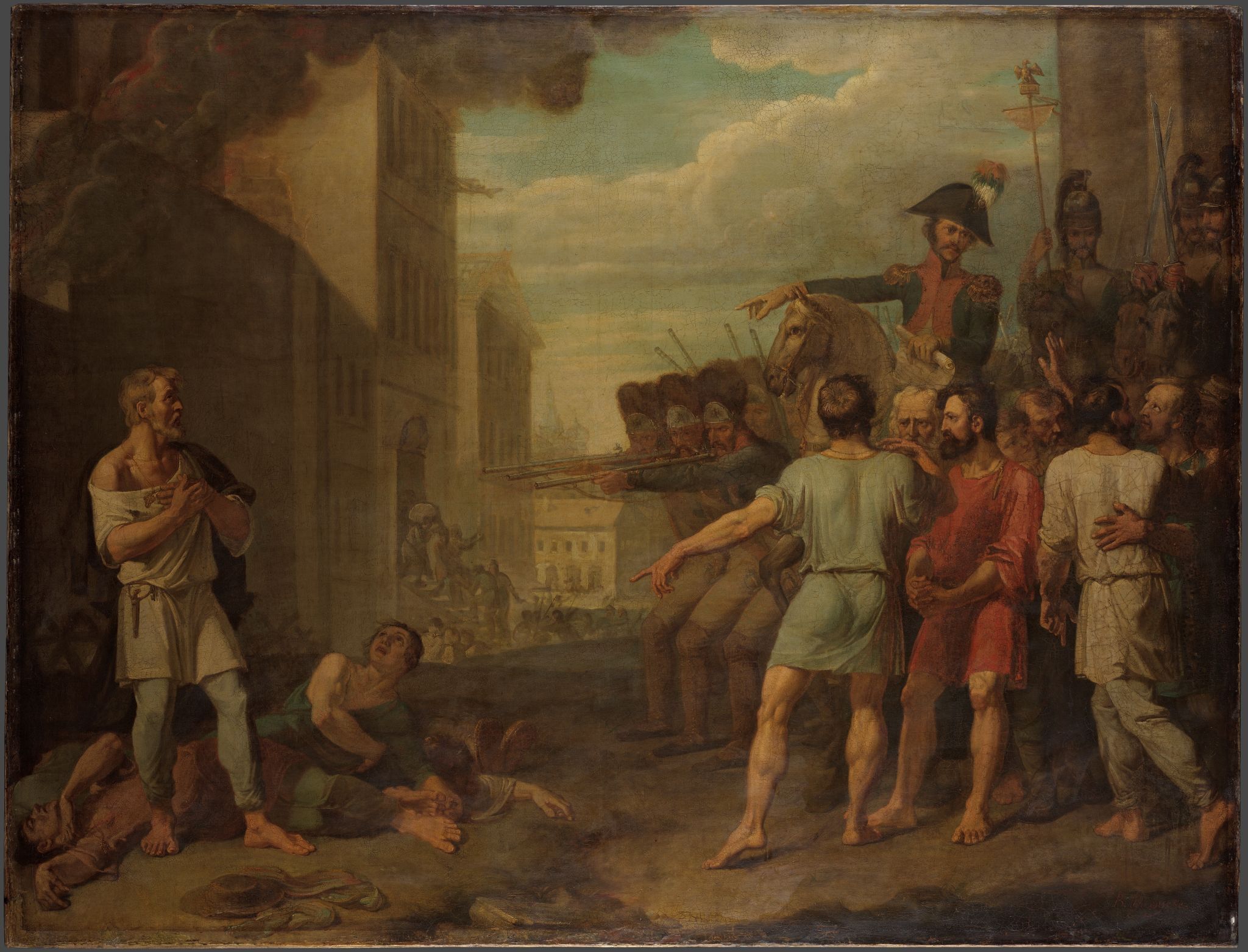 Расстрел французами русских граждан в 1812 году, Mikhail Tikhanov (Tikhonov), 1813