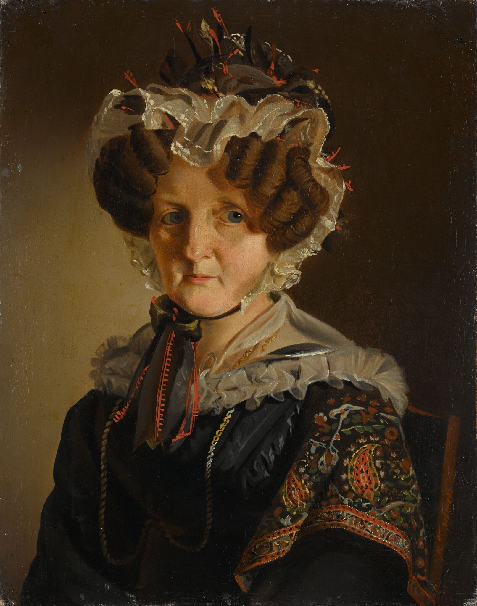 Портрет неизвестной в чепце, Mikhail Ivanovich Terebenyov, 1831