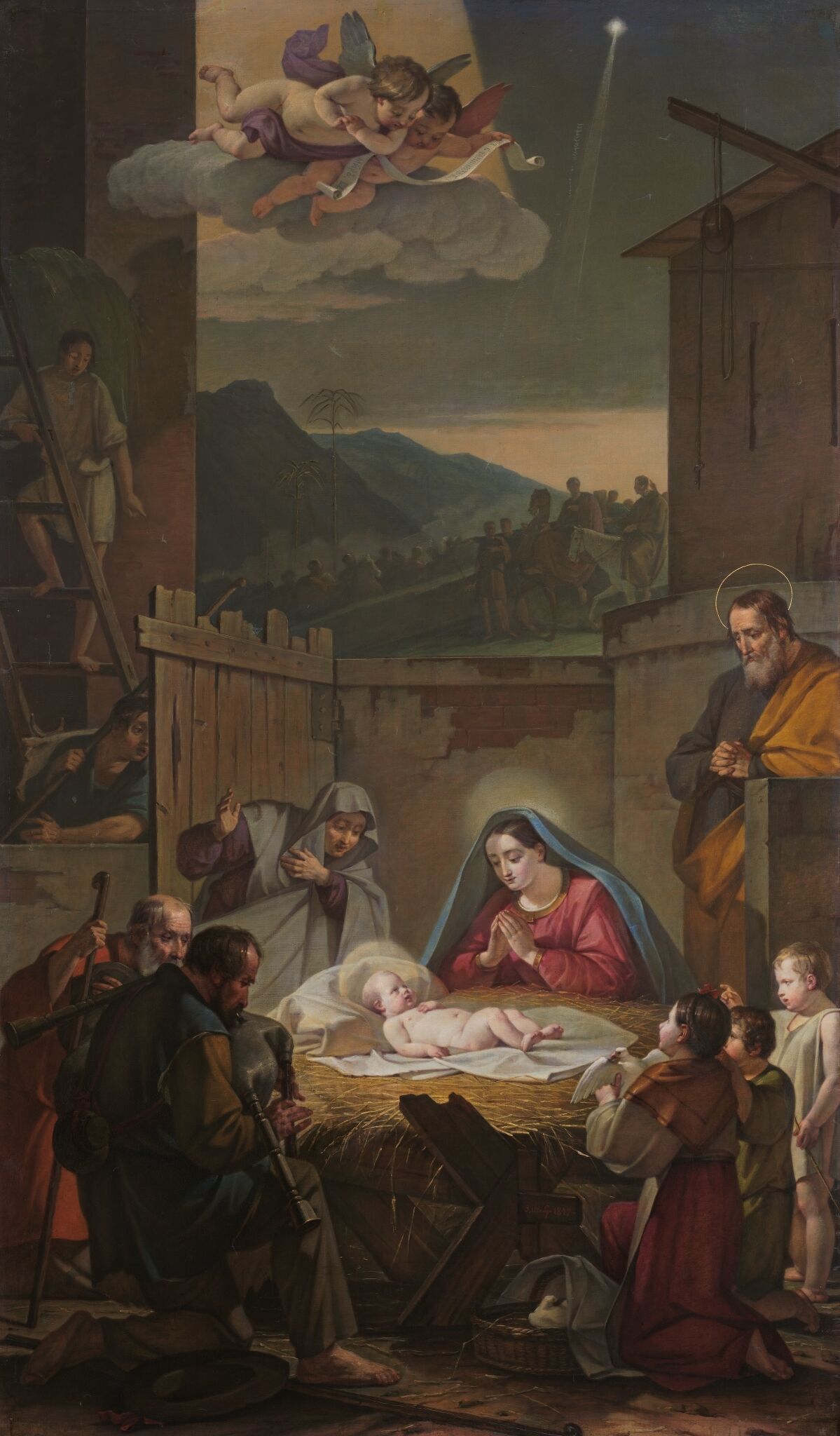 Рождество Христово (Поклонение пастухов), Vasiliy Shebuyev, 1847