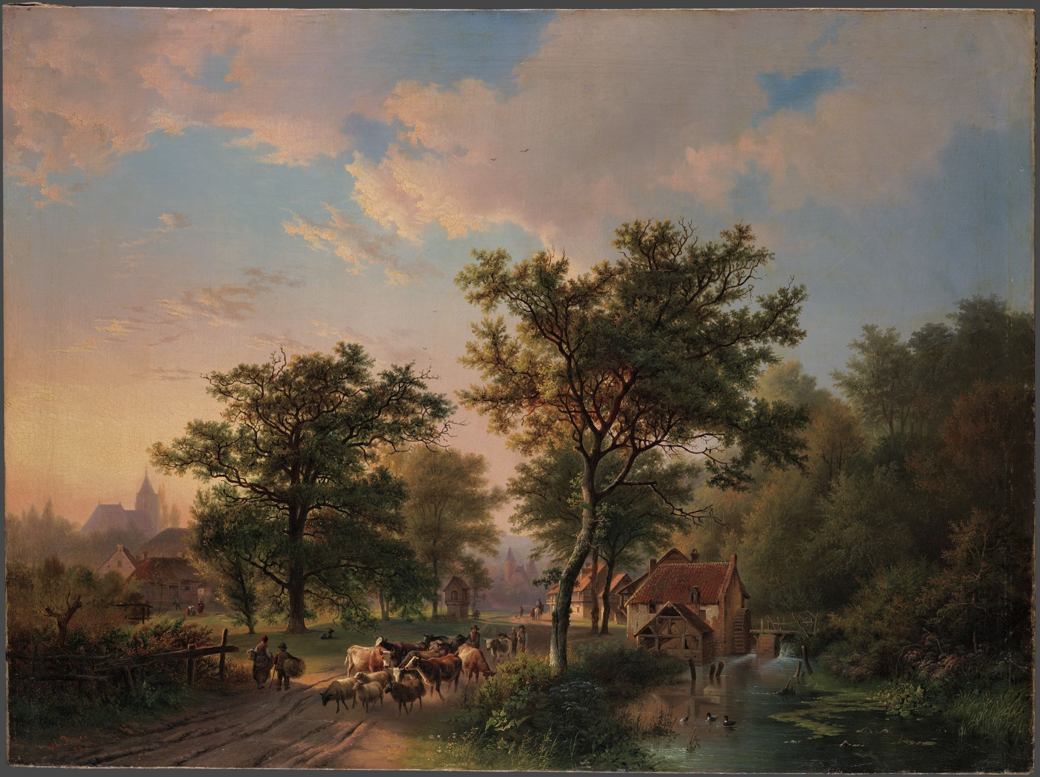 Пейзаж со стадом, Mikhail Erassi, 1848 (1847?)