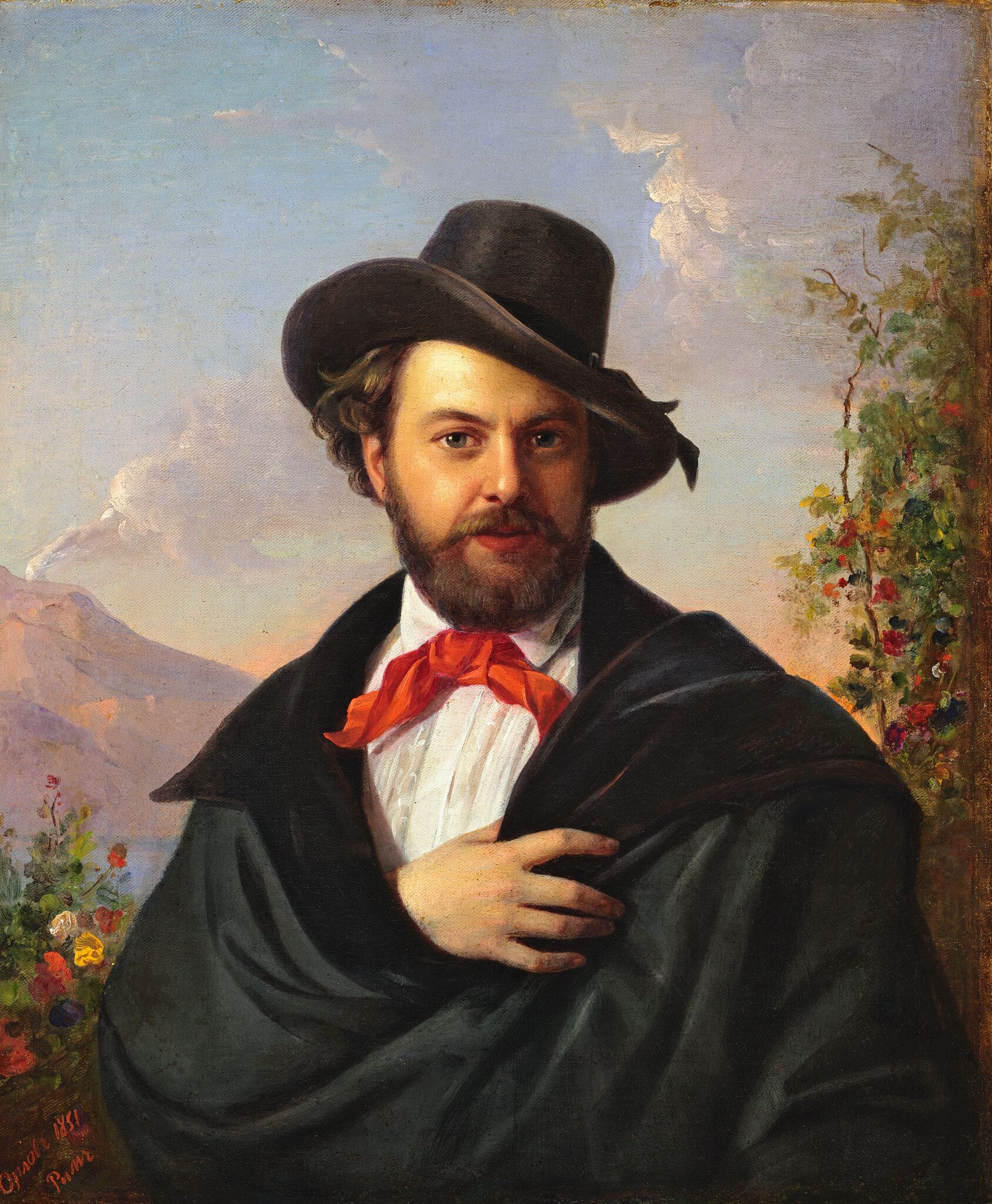 Автопортрет, Pimen Orlov, 1851