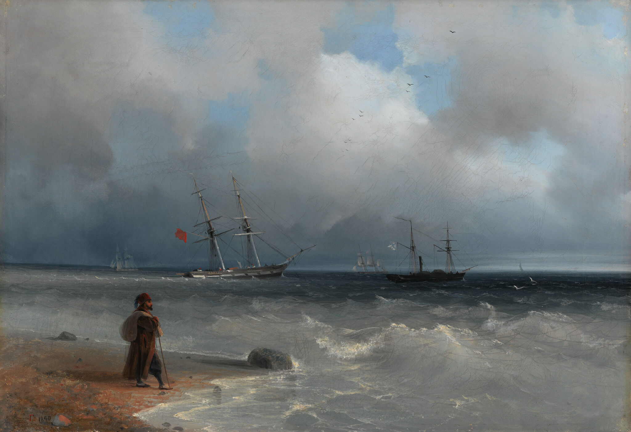 Морской берег, Ivan Aivazovsky, 1840