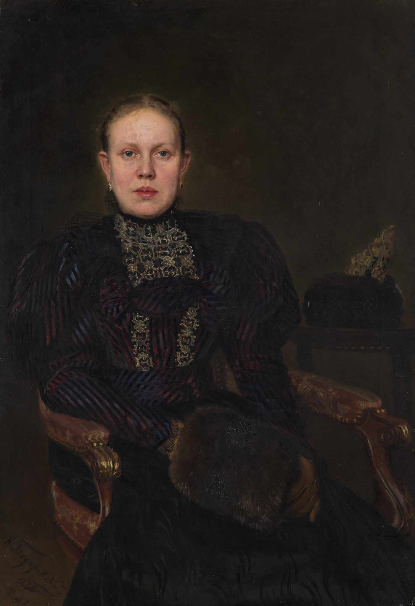 Портрет О.Ф. Бурышкиной, Nikolay Bodarevskiy, 1897