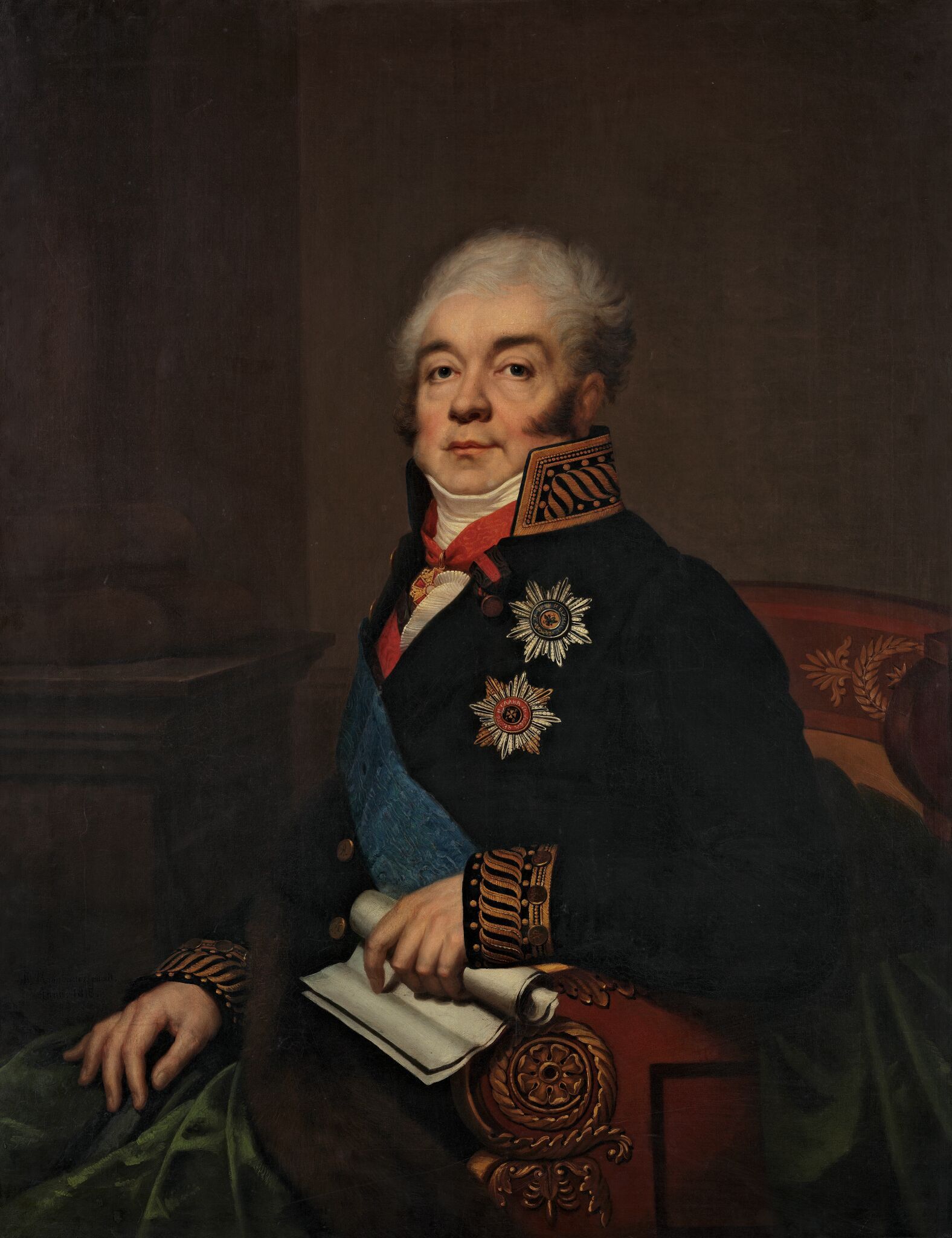 Портрет графа Д.А. Гурьева, Iogann Rombauer, 1818