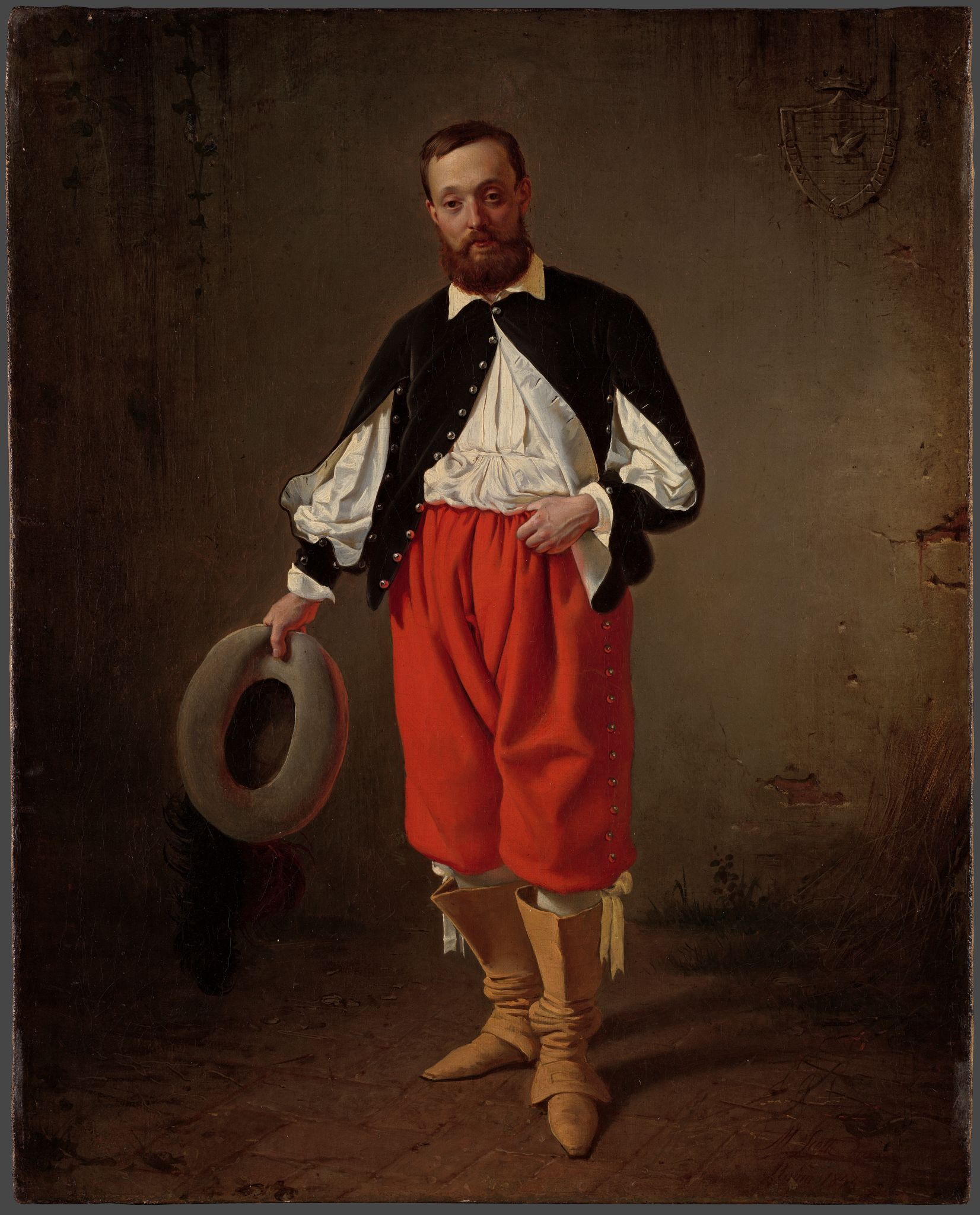 Портрет Матвея Павловича Бибикова  в маскарадном костюме XVII века, Mikhail Scotti, 1843