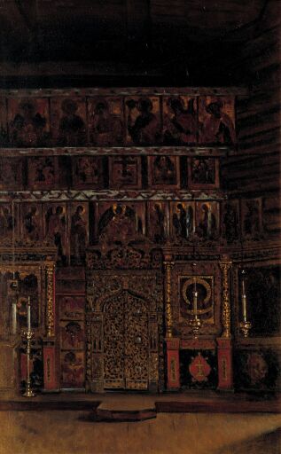 Иконостас церкви в селе Белая Слуда Вологодской губернии