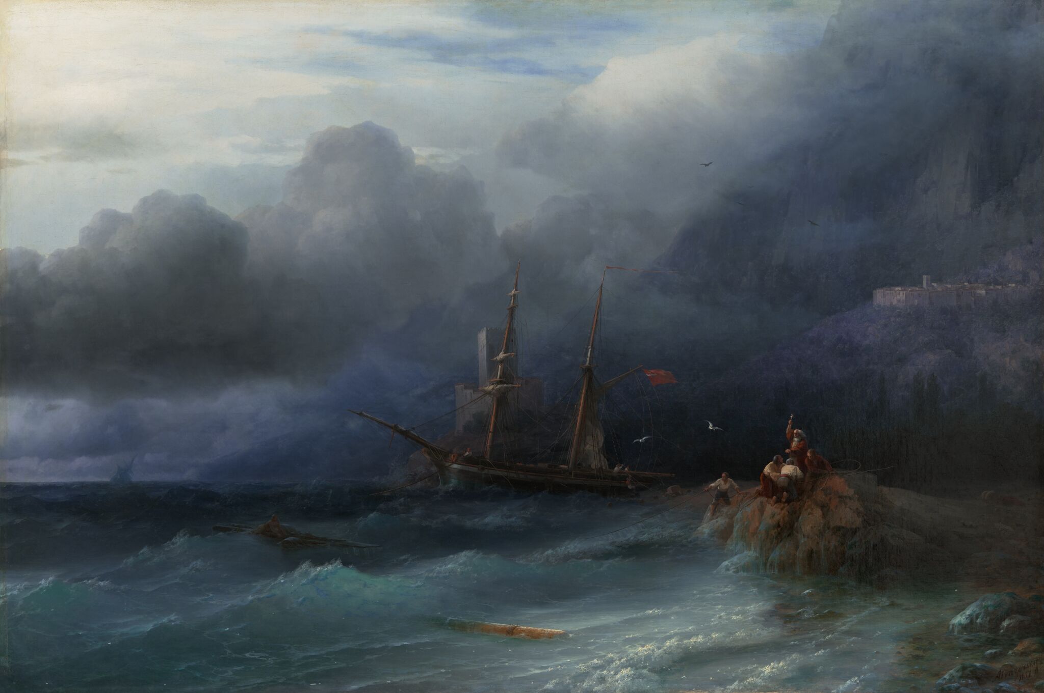 Буря, Ivan Aivazovsky, 1857