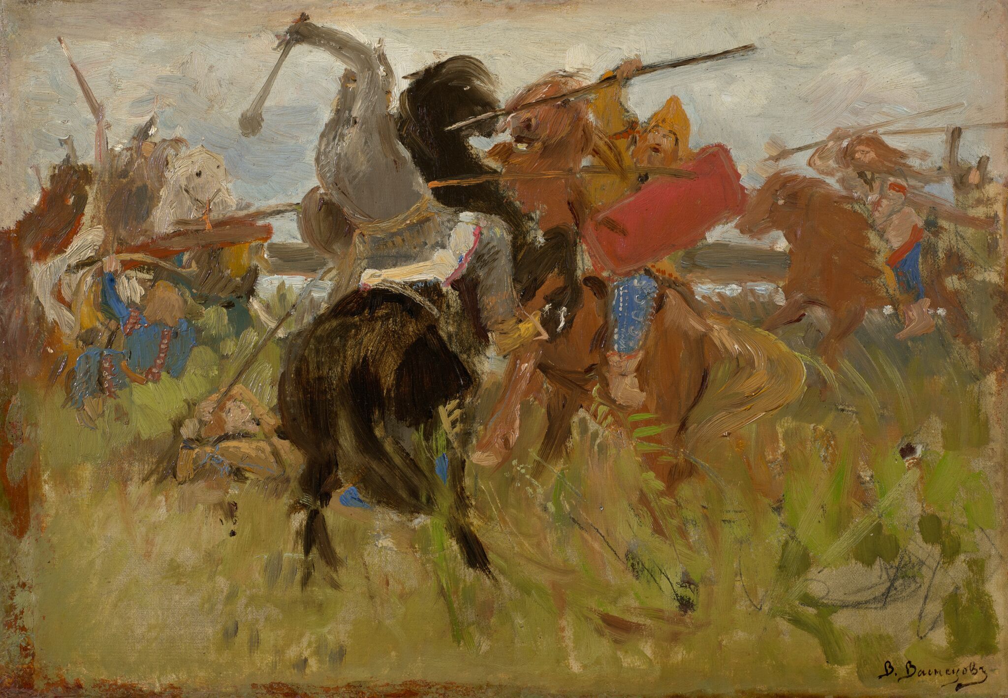 Битва скифов со славянами, Viktor Vasnetsov, 1879