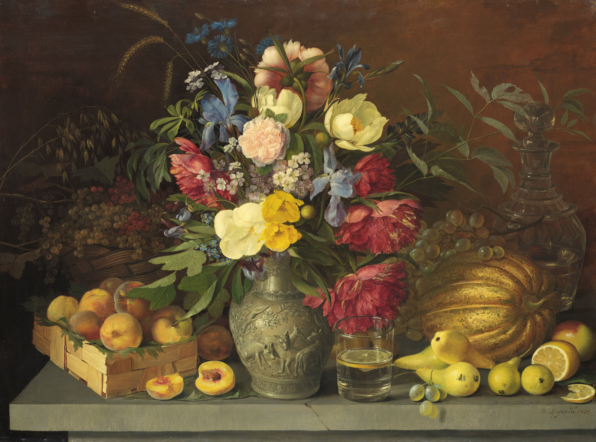 Цветы и плоды, Ivan Khrutsky, 1839