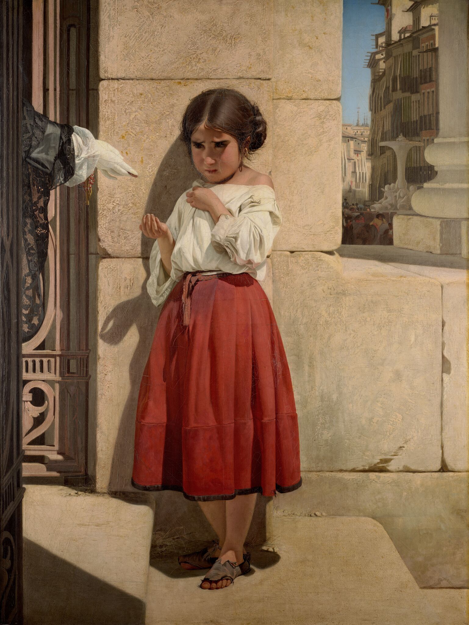 Нищая девочка-испанка, Сорокин Евграф, 1852