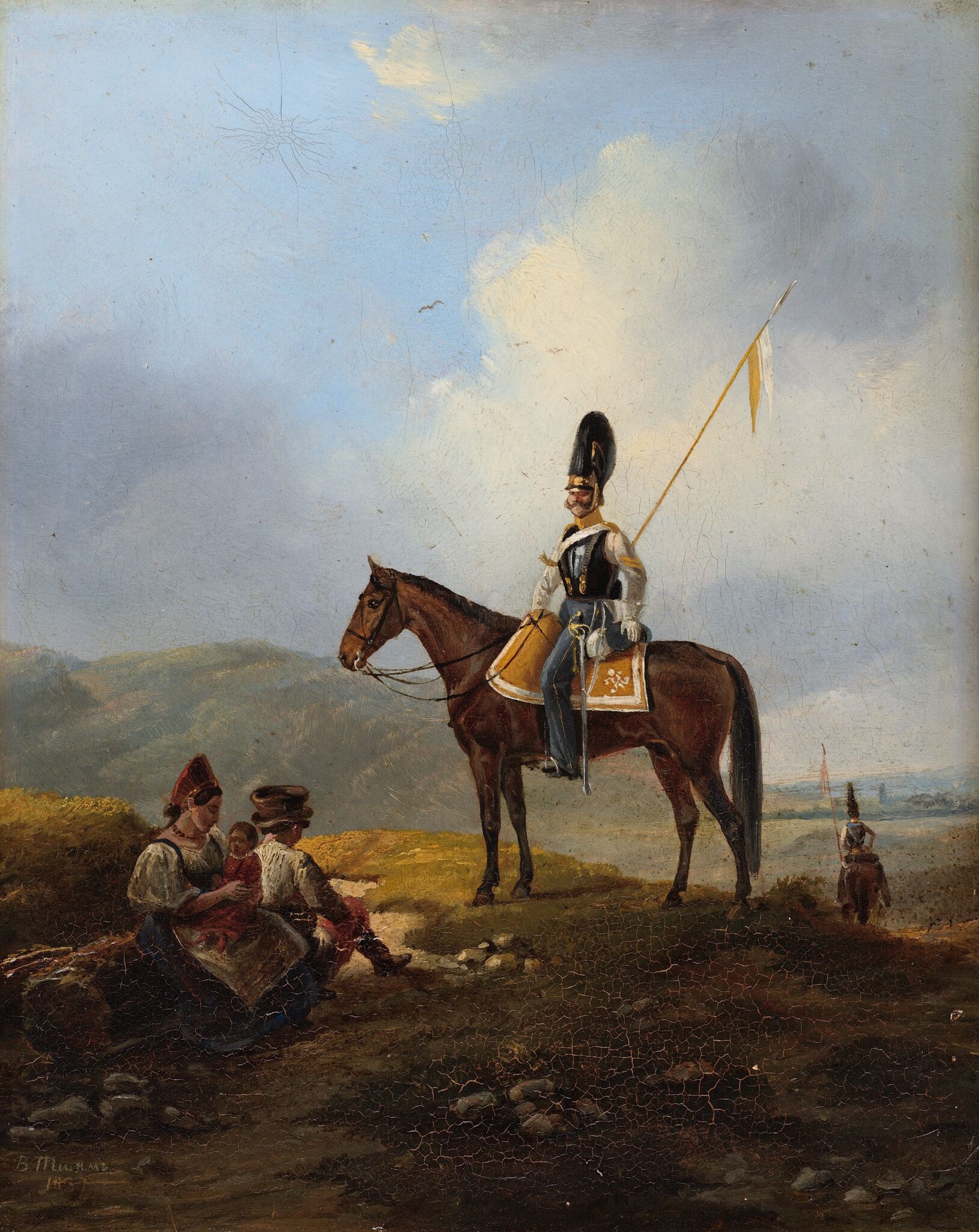 На маневрах, Vasily Timm, 1837