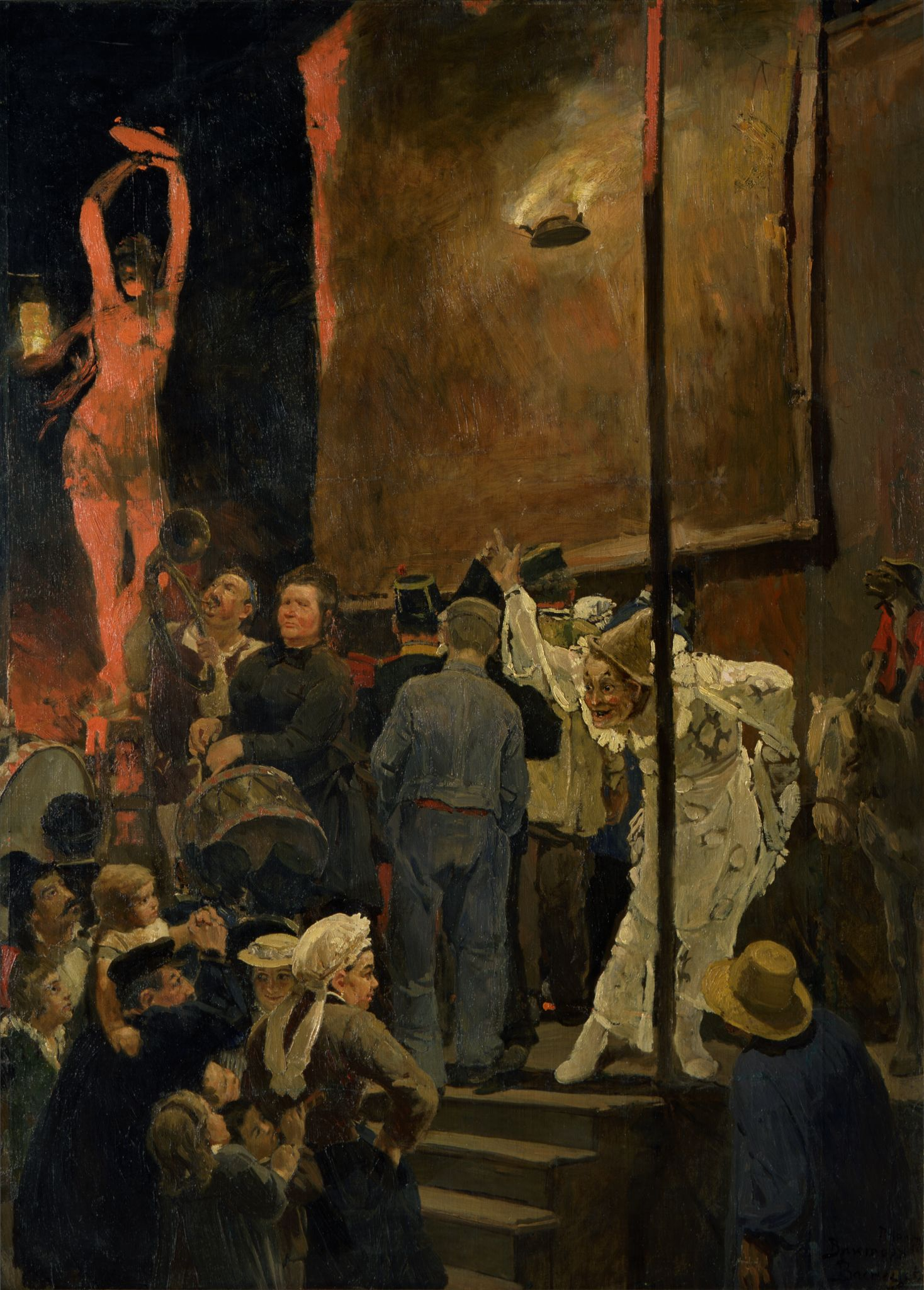 Балаганы в окрестностях Парижа, Viktor Vasnetsov, 1876