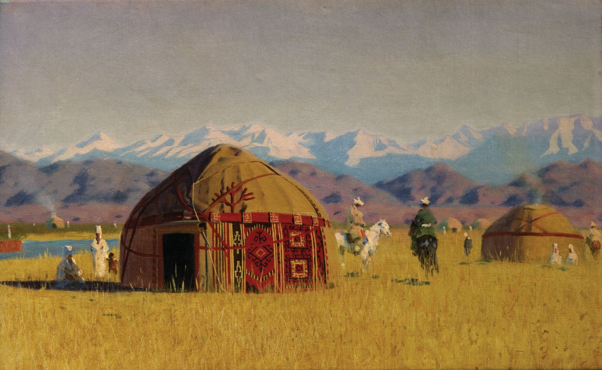 Киргизские кибитки на реке Чу, Vasily Vereshchagin, 1869-1870