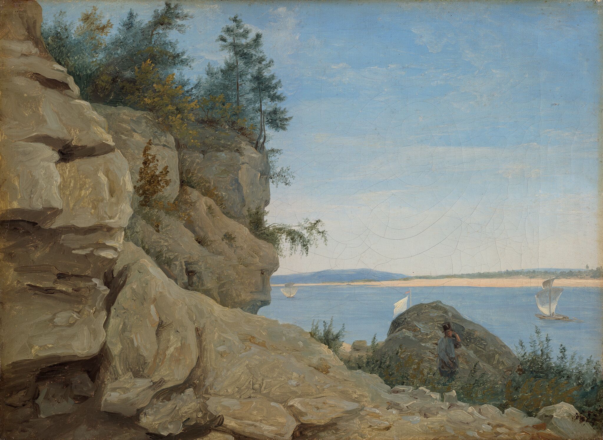 На Волге. Утес, Grigory Chernetsov, 1838