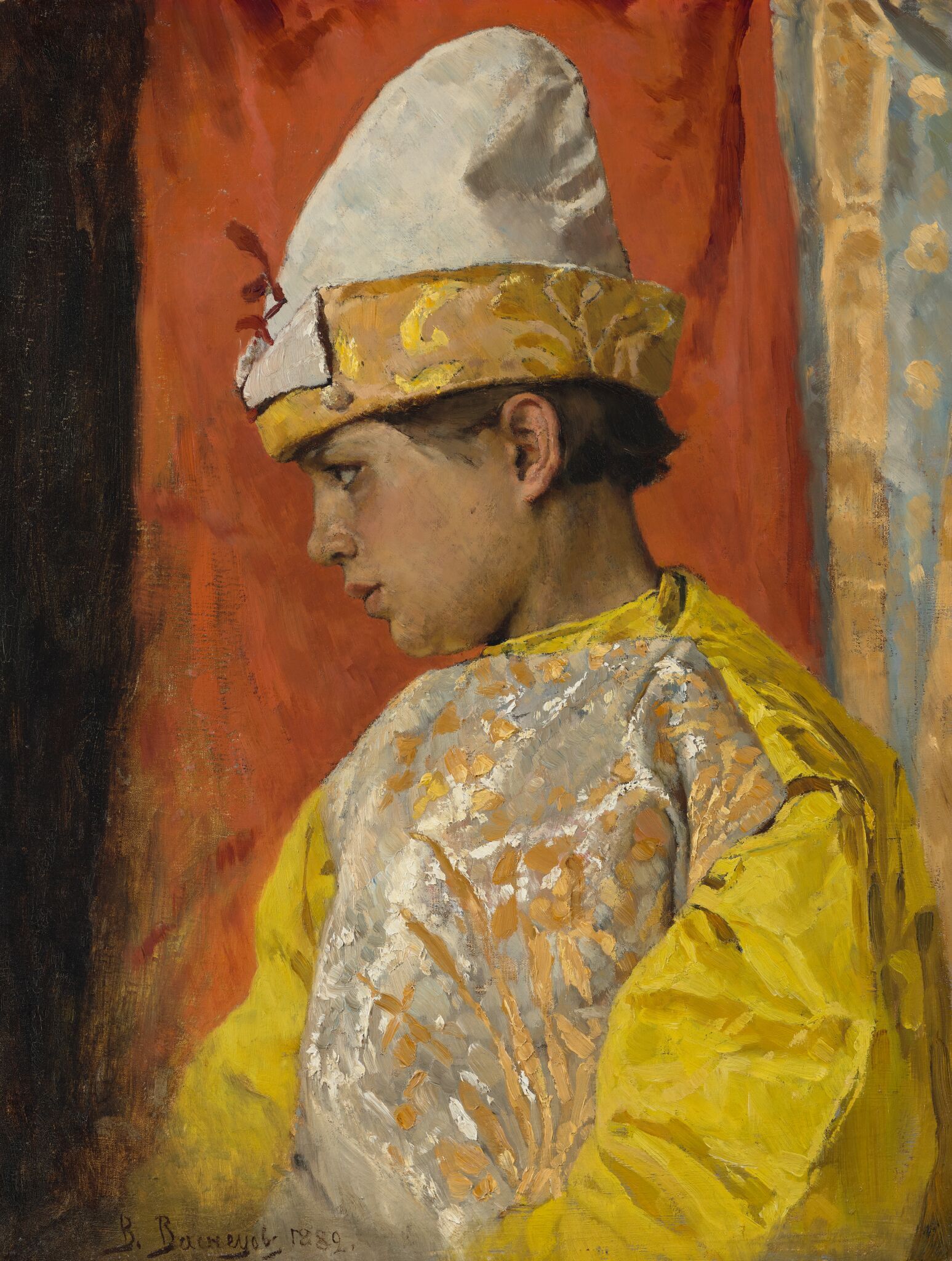 В костюме скомороха, Viktor Vasnetsov, 1882