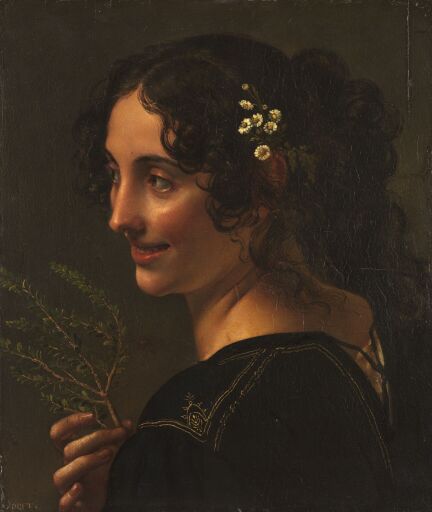 Цыганка с веткой мирта в руке