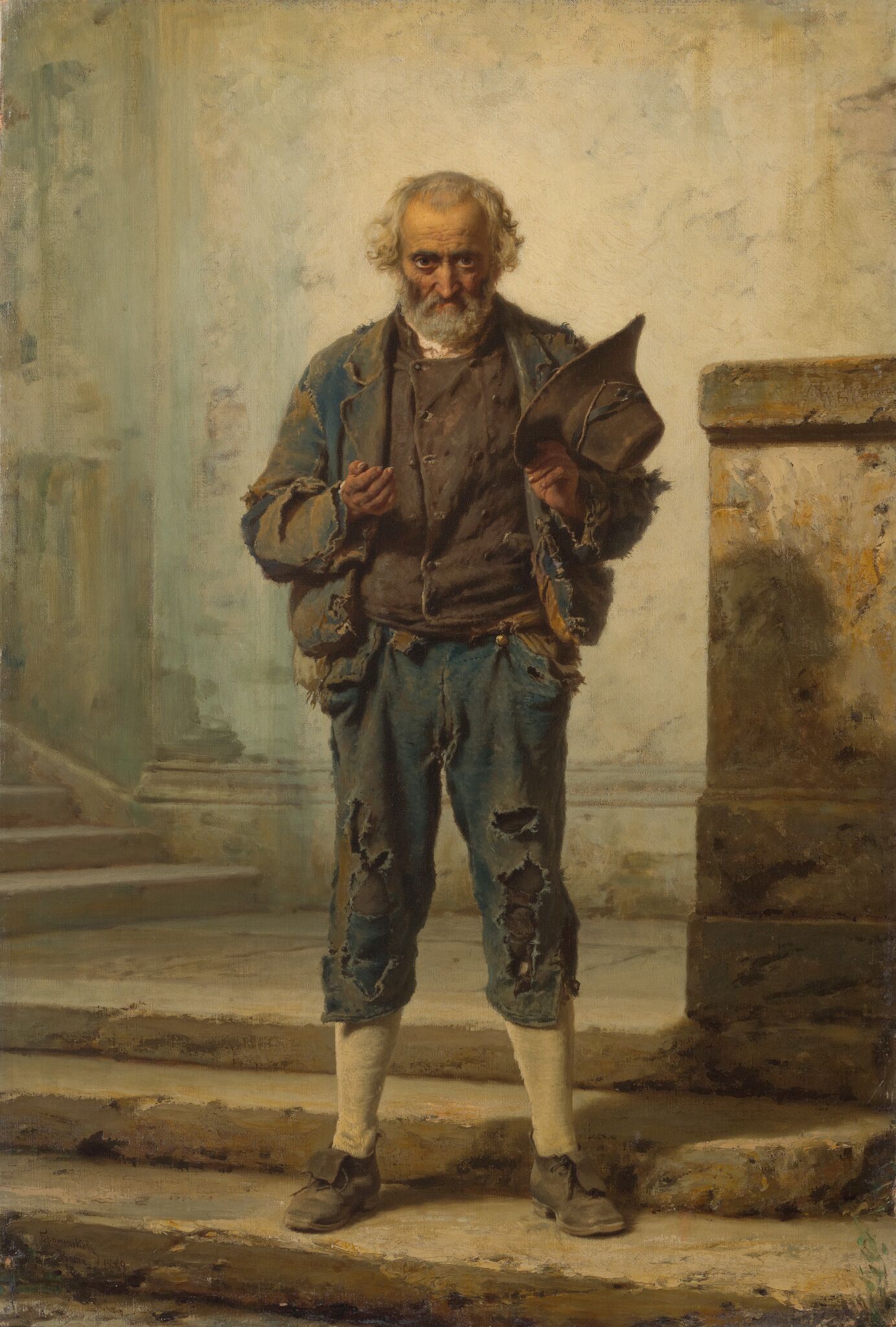 Старик-нищий, Fyodor Bronnikov, 1869