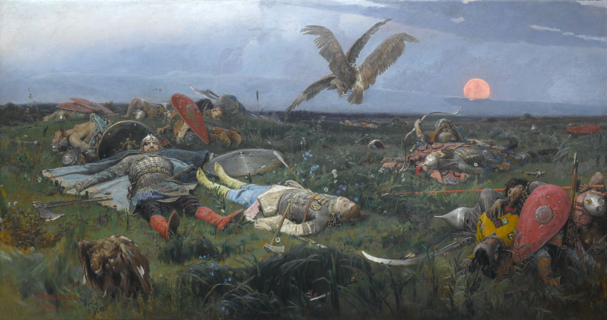 После побоища Игоря Святославича с половцами, Viktor Vasnetsov, 1880