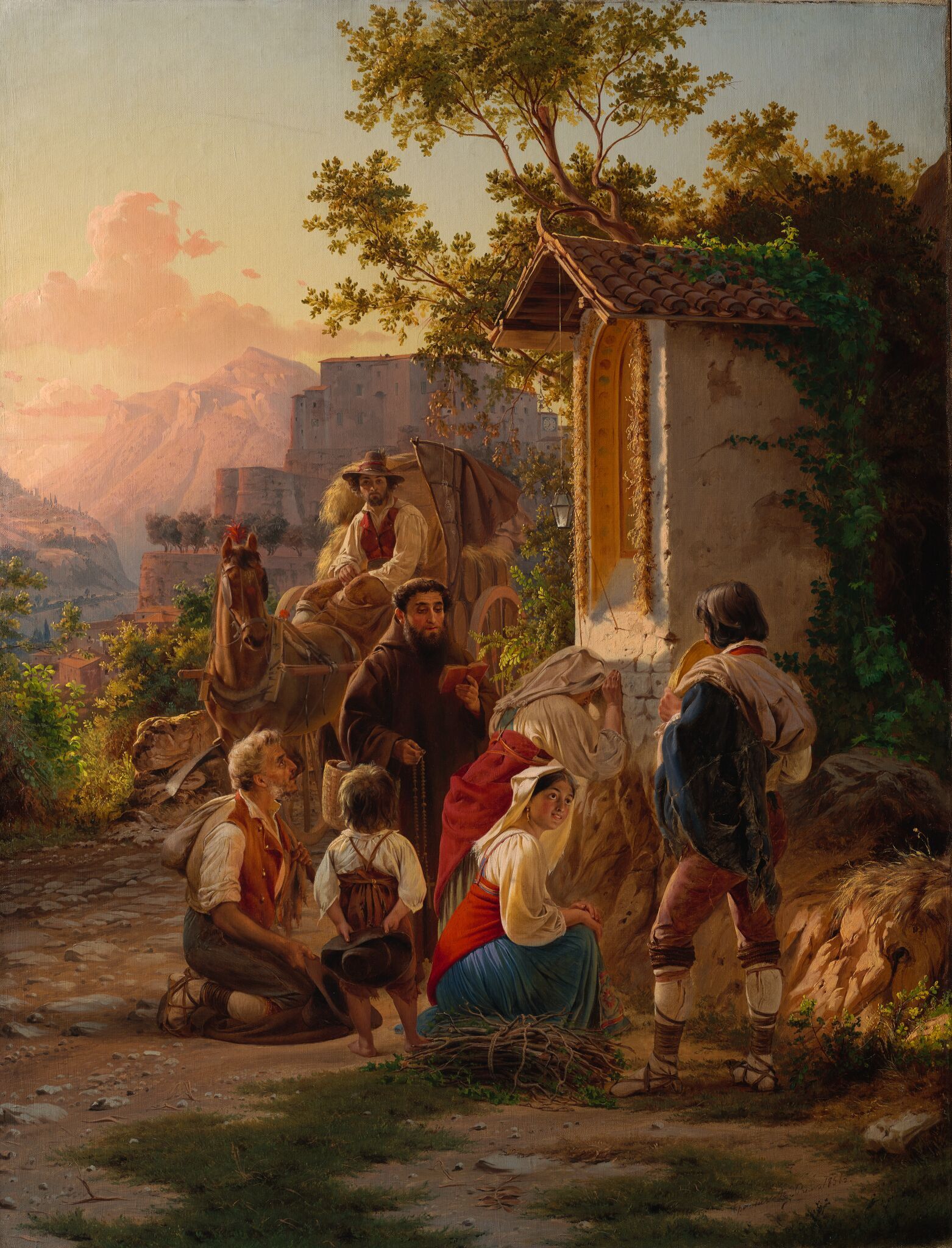 У часовни, Fyodor Bronnikov, 1858