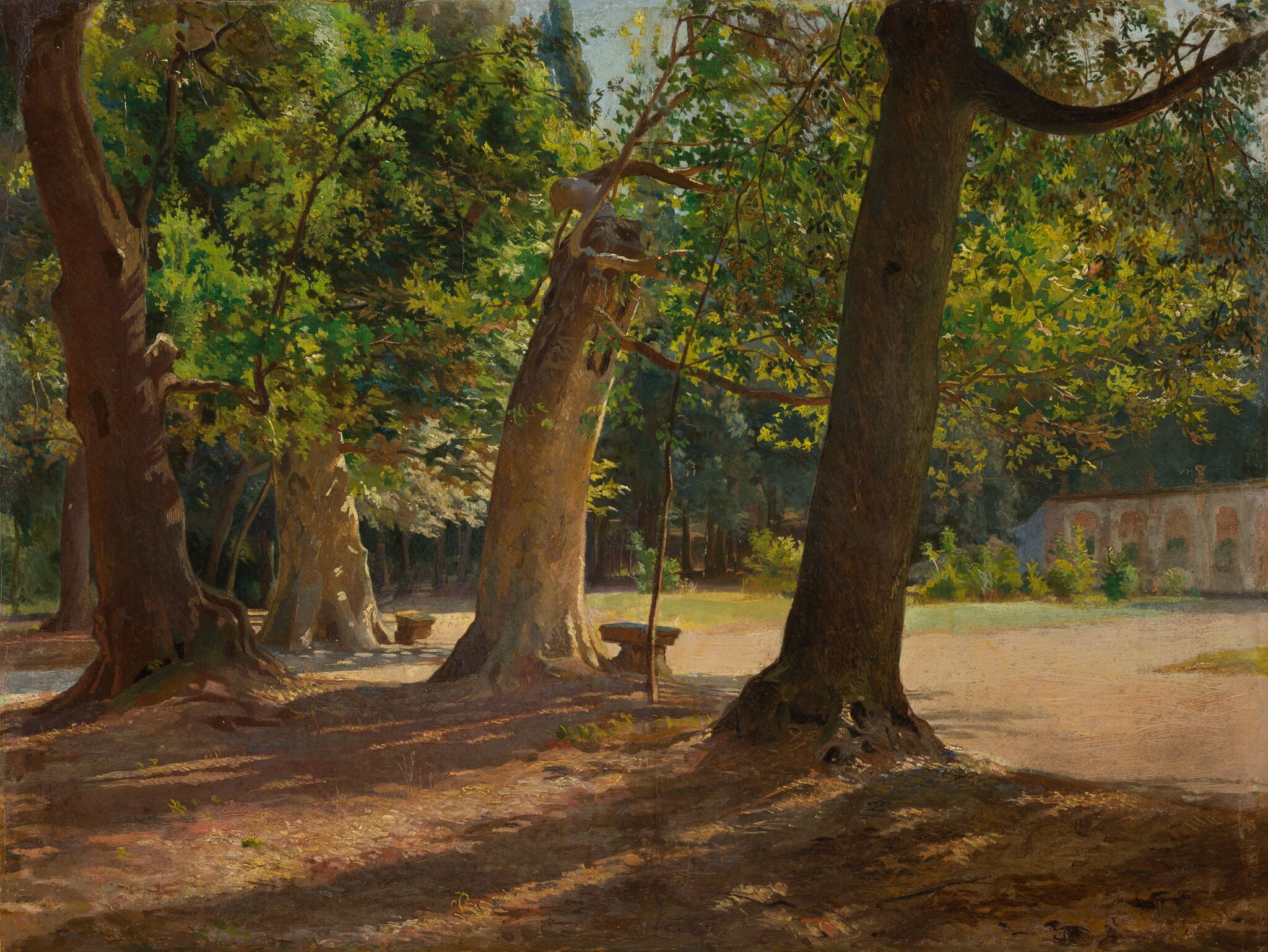 Дубы и платаны. Фраскати, Nikolai Ge, late 1850s