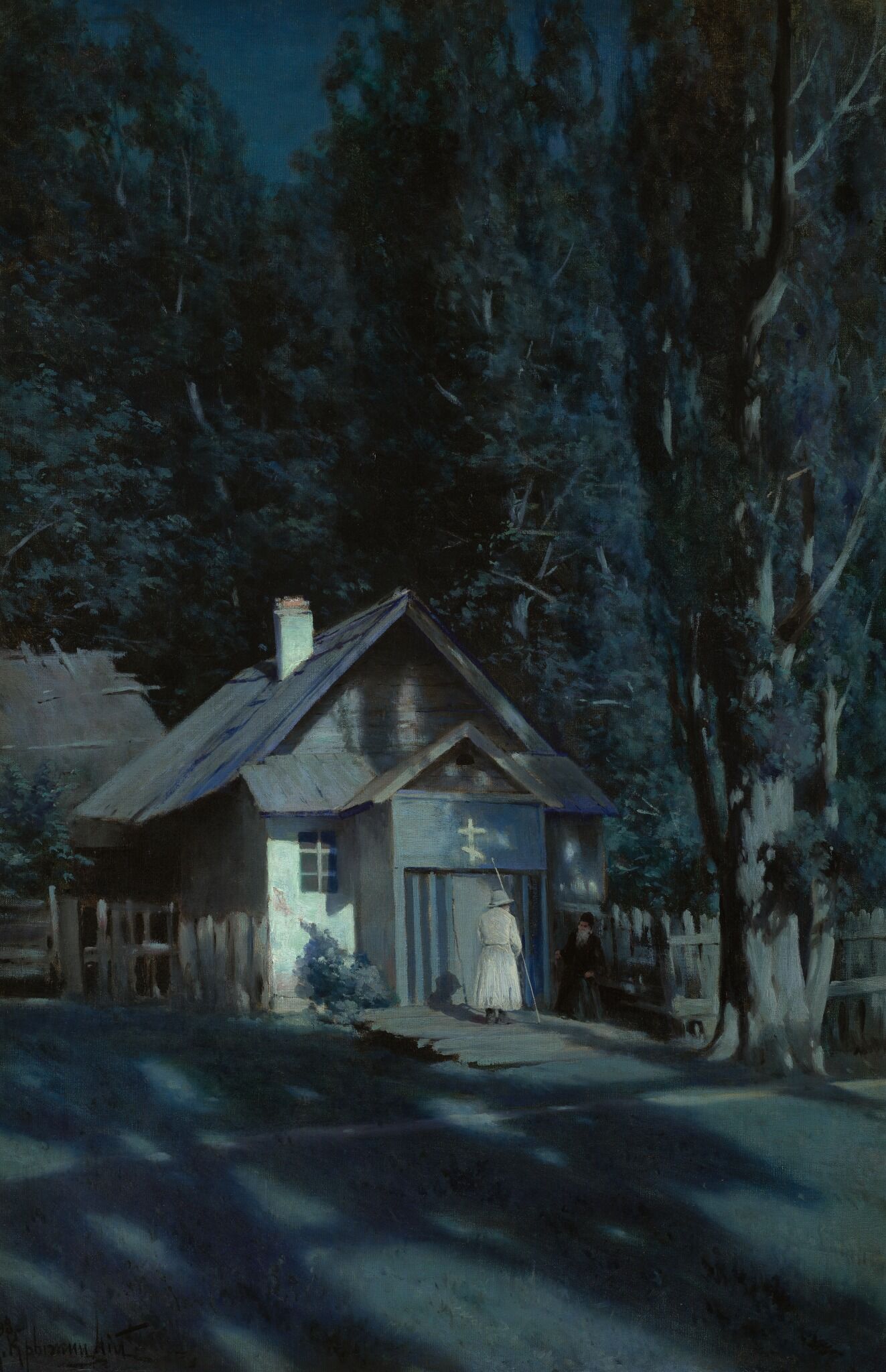 Скит в лунную ночь, Constantin Kryjitski, 1898