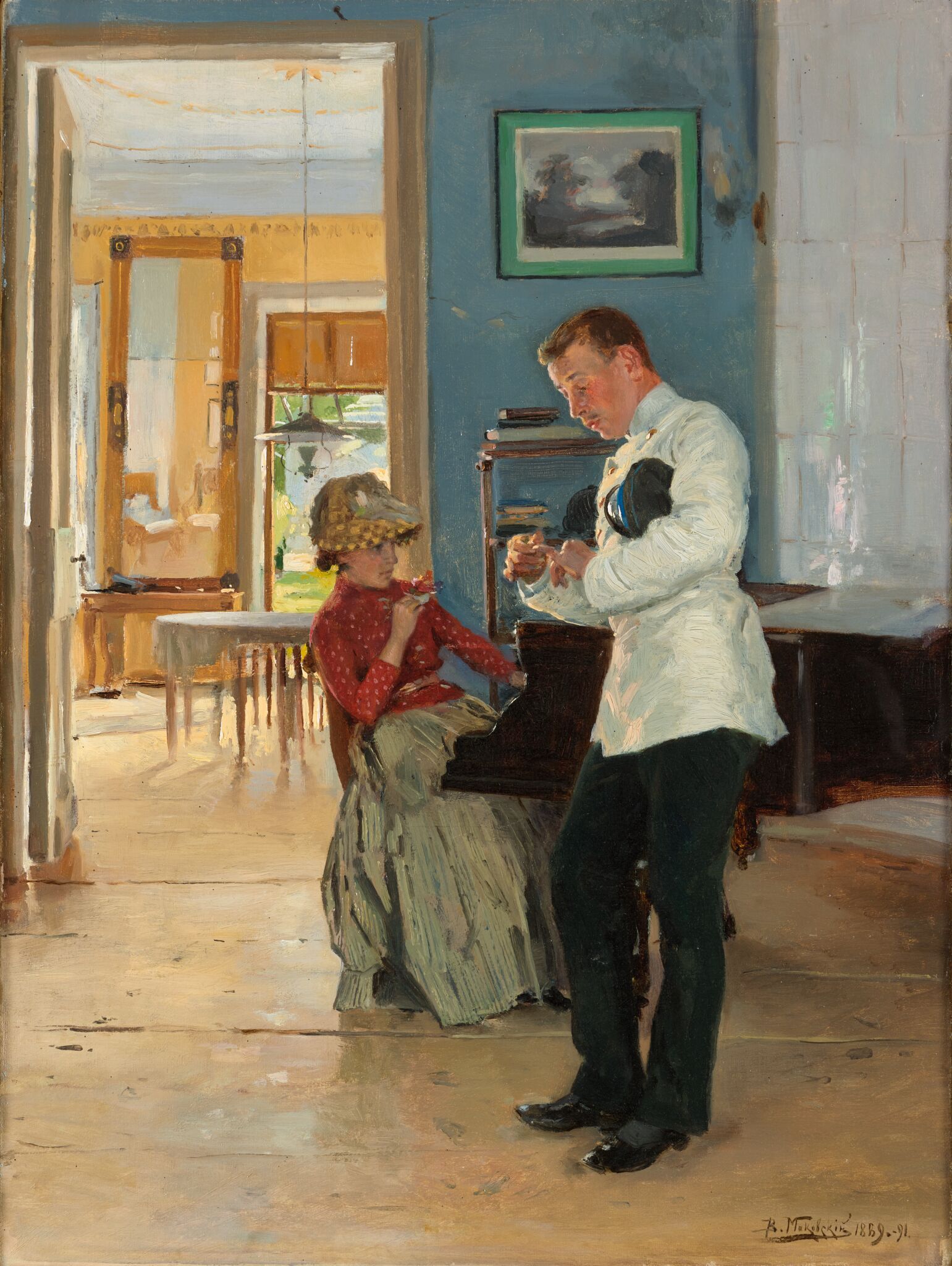 Объяснение, Vladimir Makovsky, 1889-1891