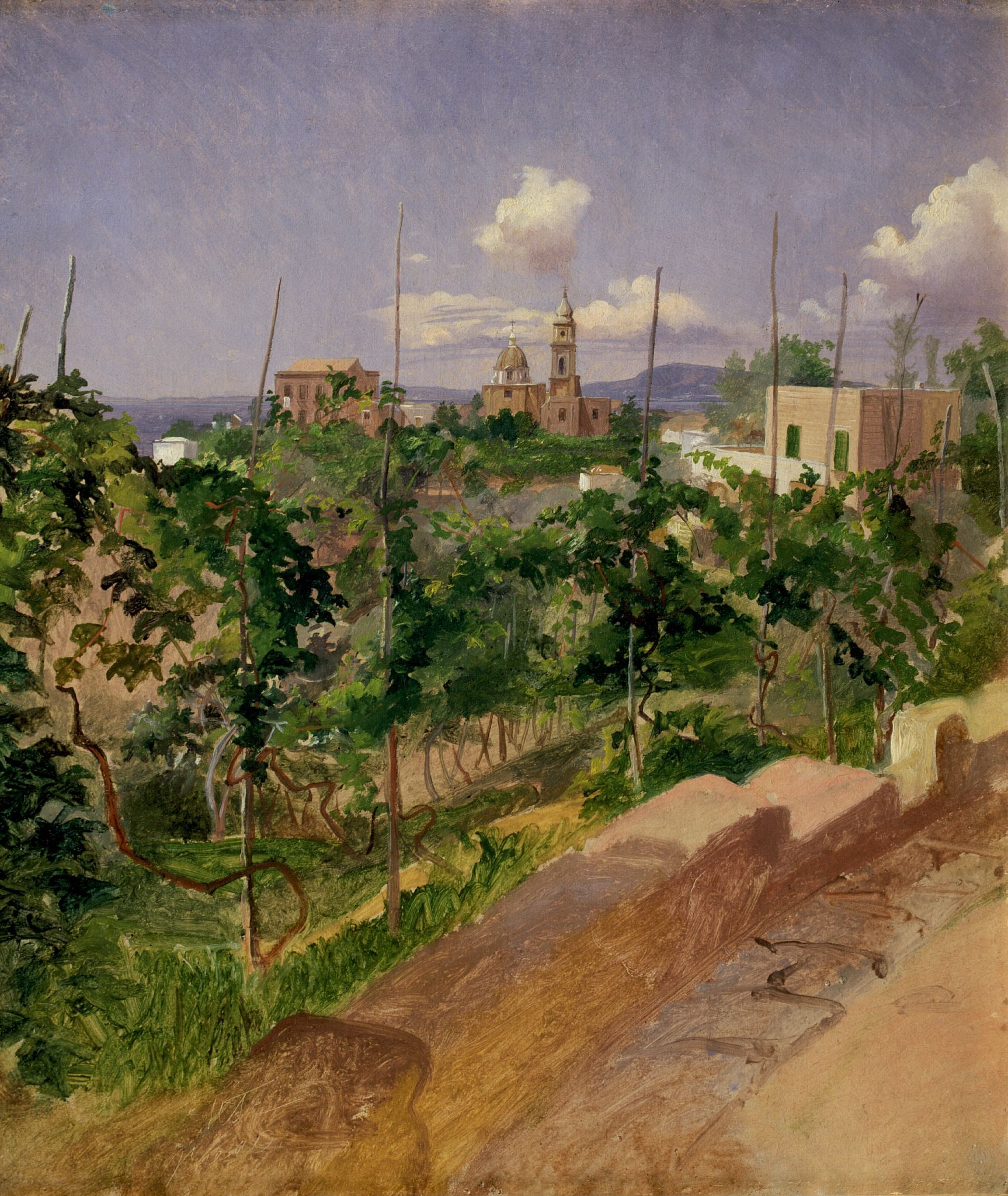 Виноградник в Вико, Nikolai Ge, 1858