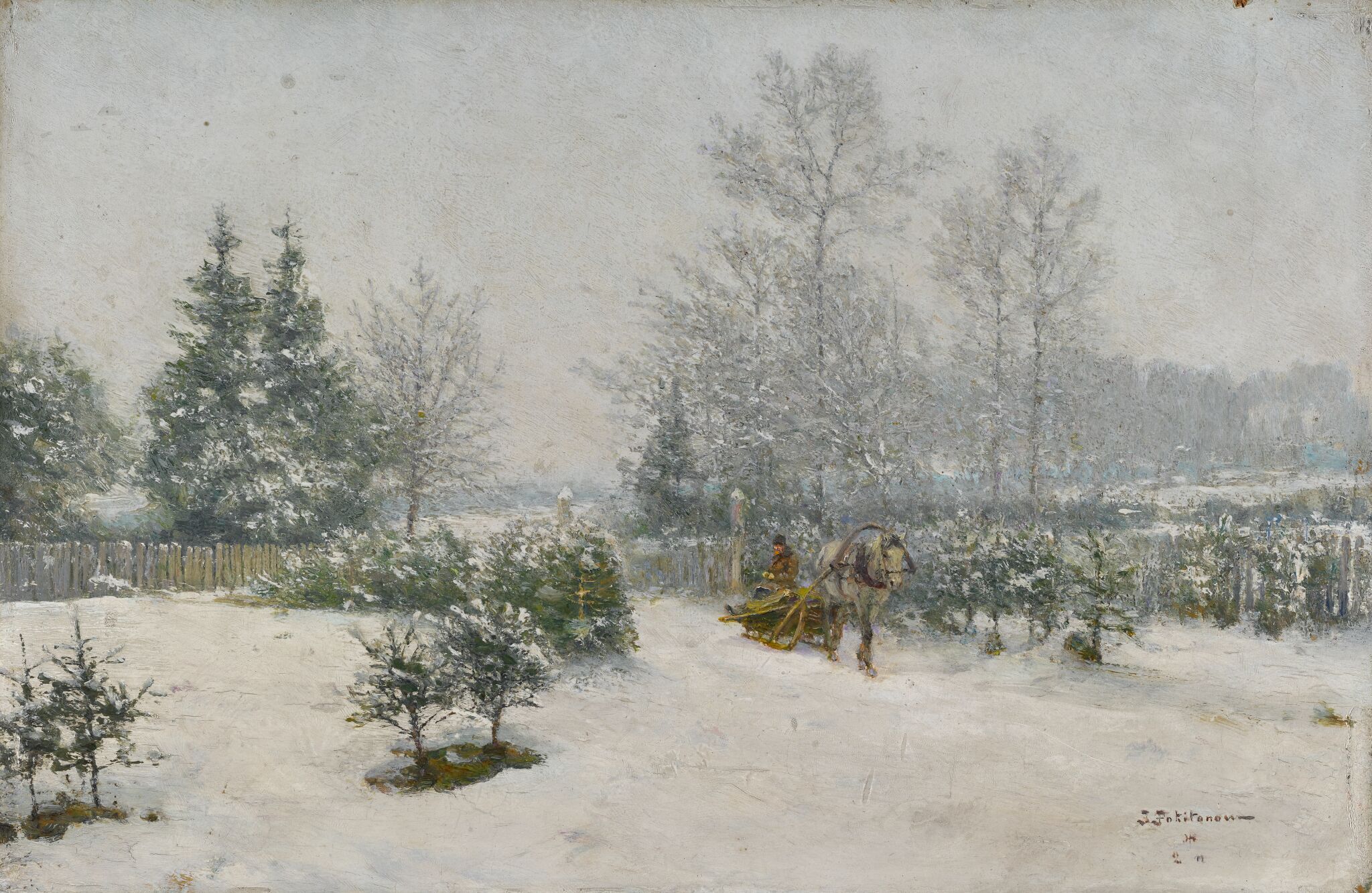 Зимой, Ivan Pokhitonov, 1900s
