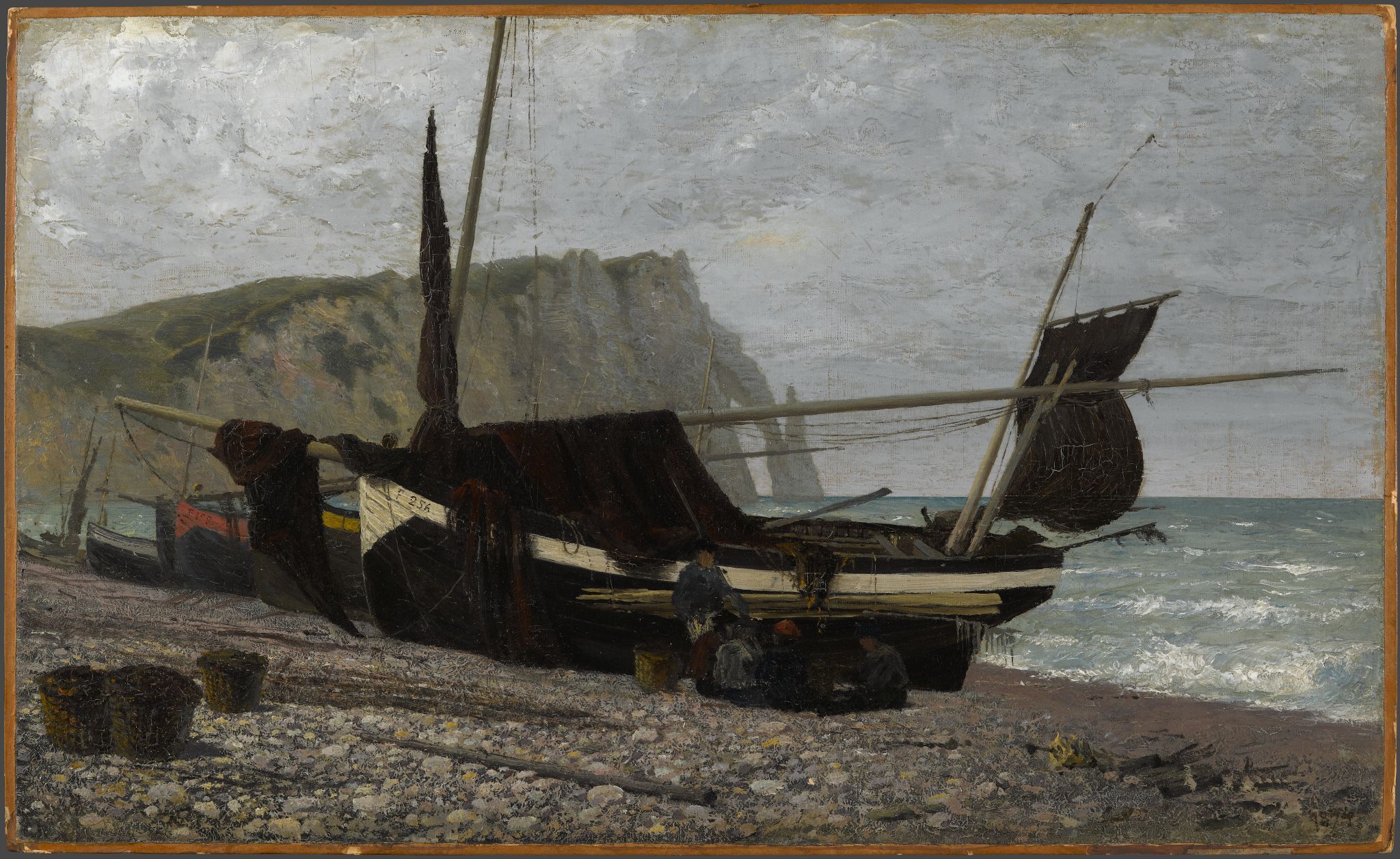Рыбацкая лодка. Этрета. Нормандия, Vasily Polenov, 1874