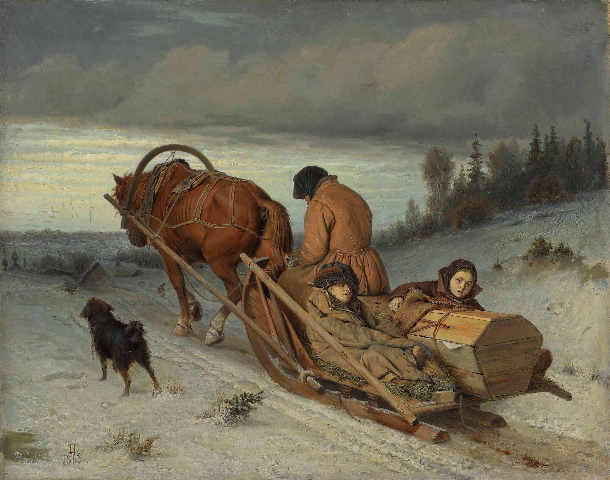 Проводы покойника, Vasily Perov, 1865
