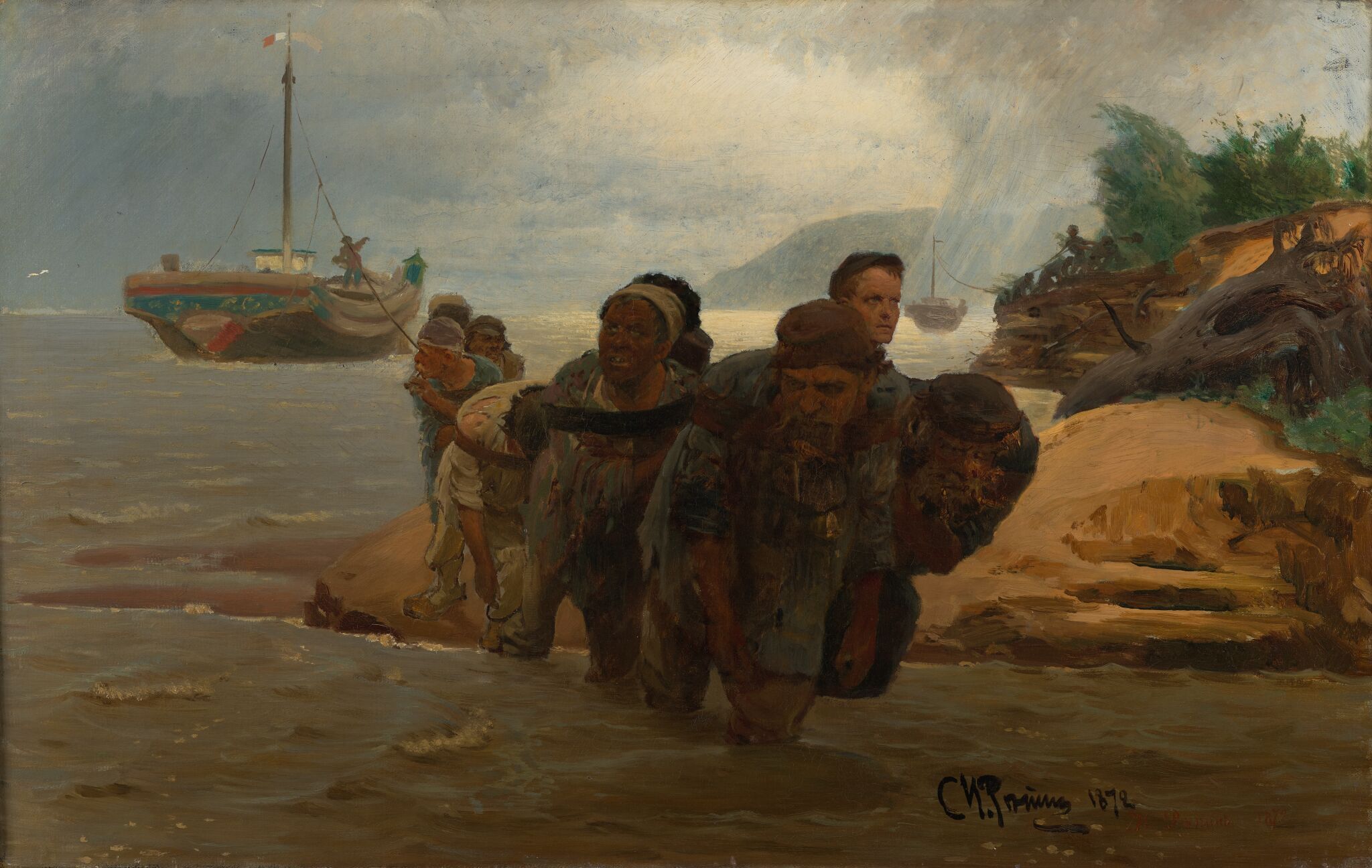 Бурлаки, идущие вброд, Ilya Repin, 1872