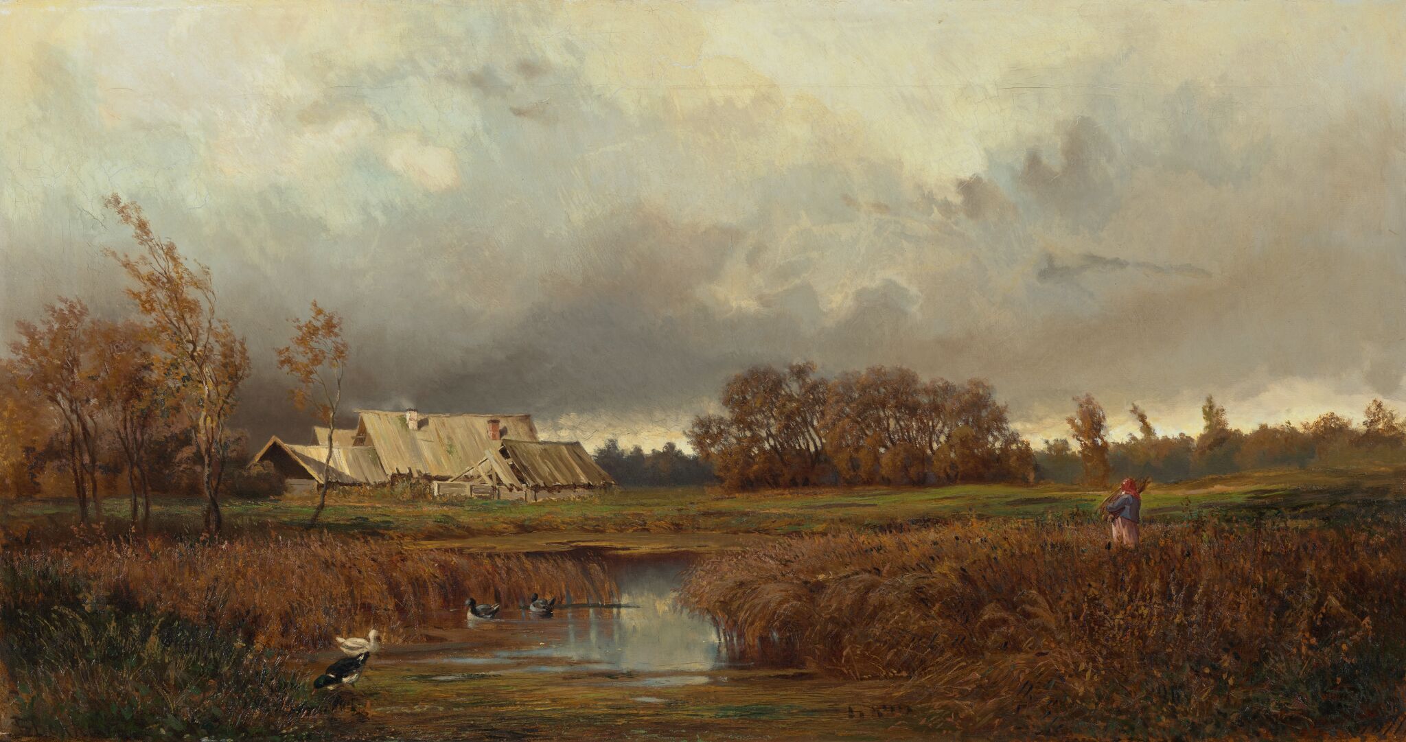 Болото осенью, Yefim Volkov, 1871