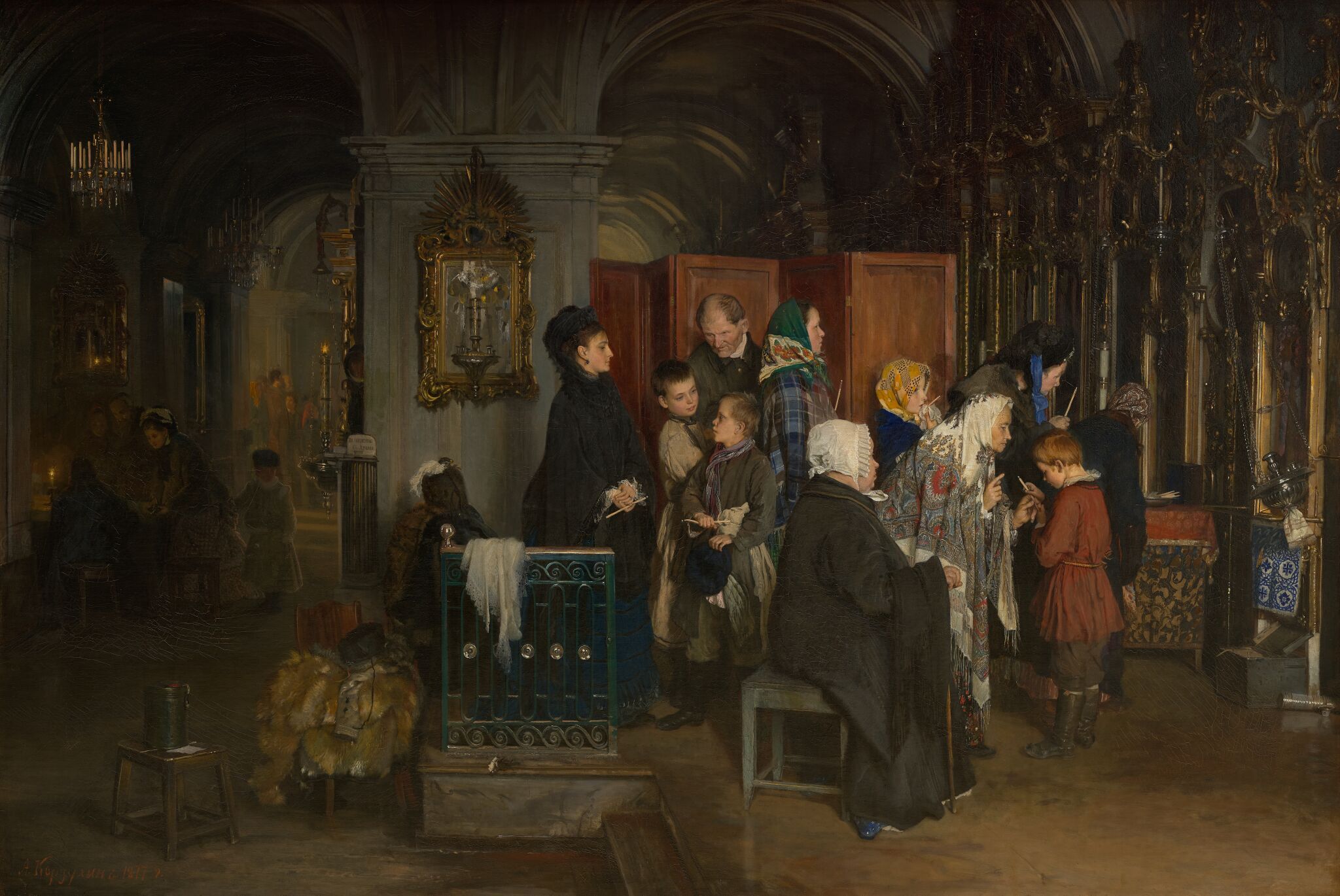 Перед исповедью, Alexei Korzukhin, 1877
