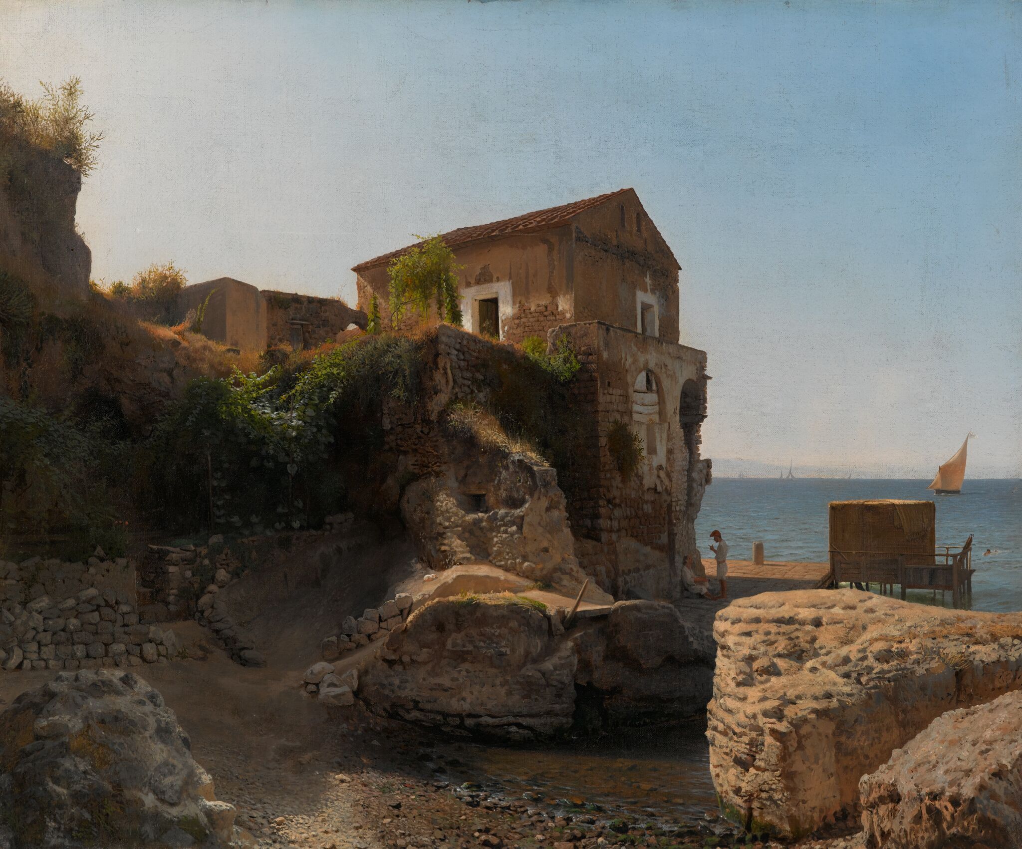 На острове Капри. Рыбацкий домик, Lev Lagorio, 1859