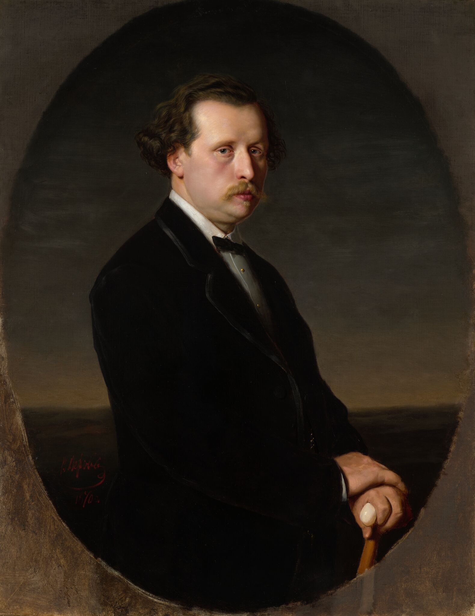 Портрет пианиста, основателя Московской консерватории Н.Г. Рубинштейна (1835-1881), Vasily Perov, 1870