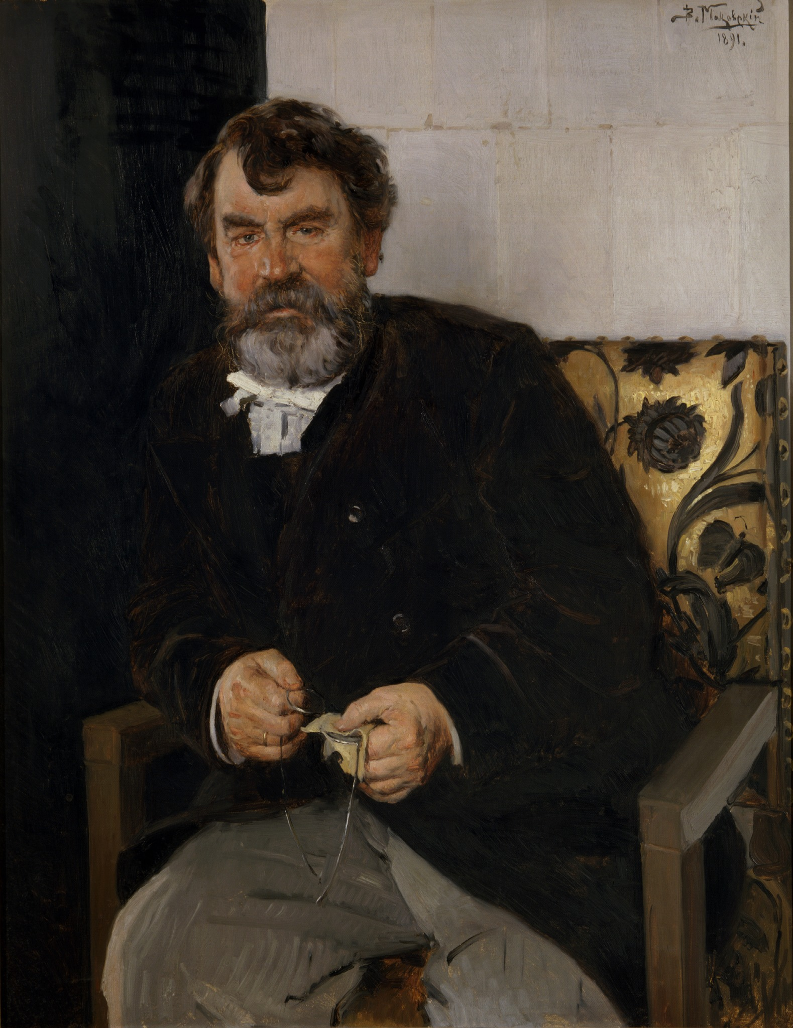 Портрет художника Евграфа Семеновича Сорокина (1821-1892), Vladimir Makovsky, 1891