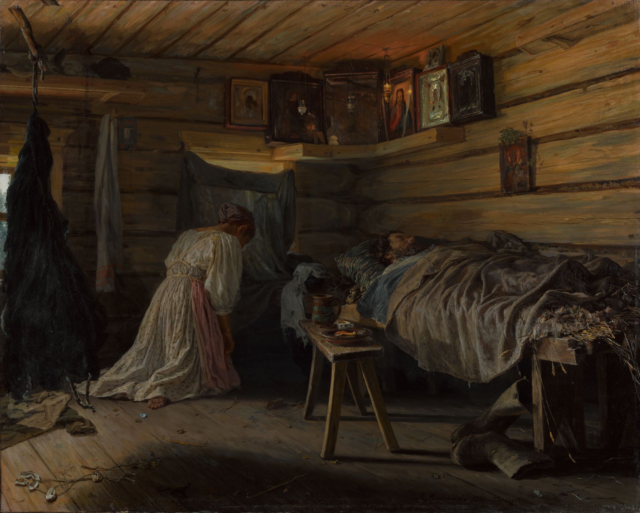 Больной муж, Vassily Maximov, 1881
