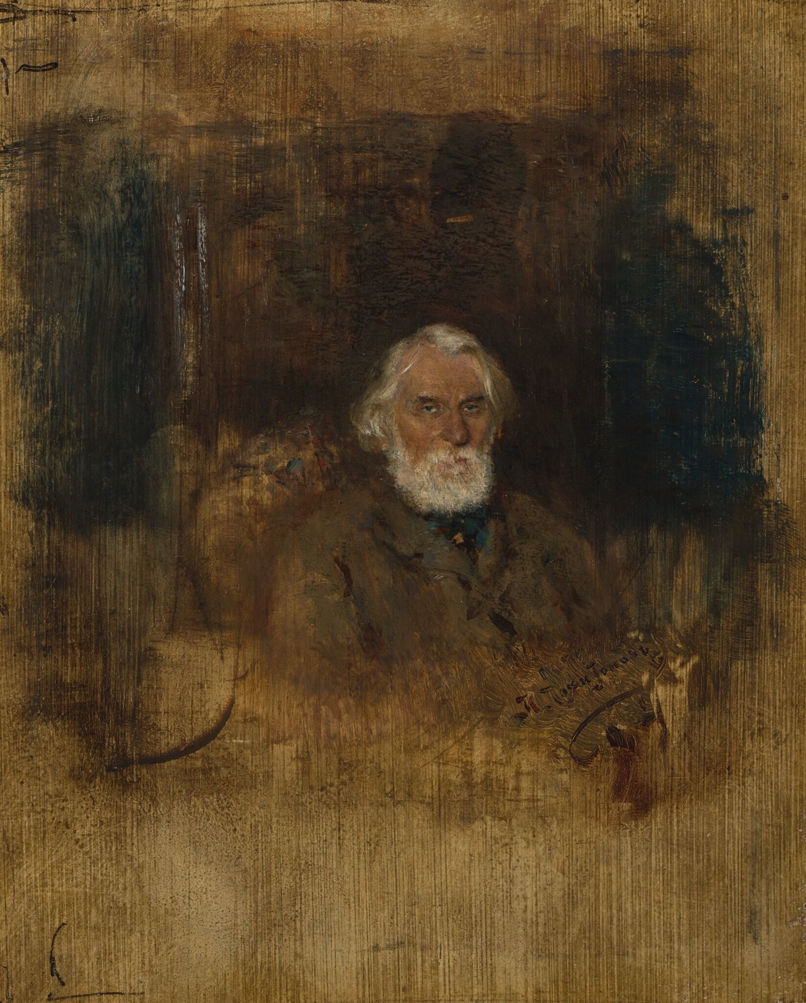Портрет писателя Ивана Сергеевича Тургенева, Ivan Pokhitonov, 1883
